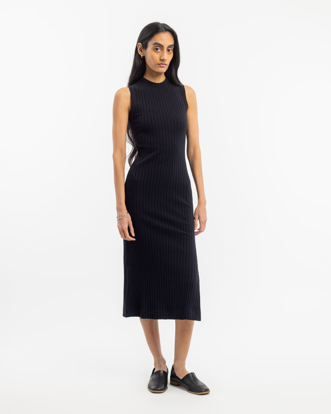 Black organic cotton dress by Rotholz