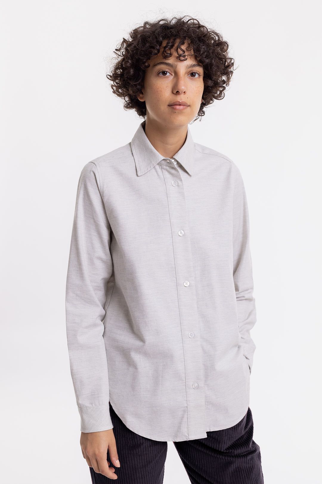 Shirt made of organic cotton gray melange
