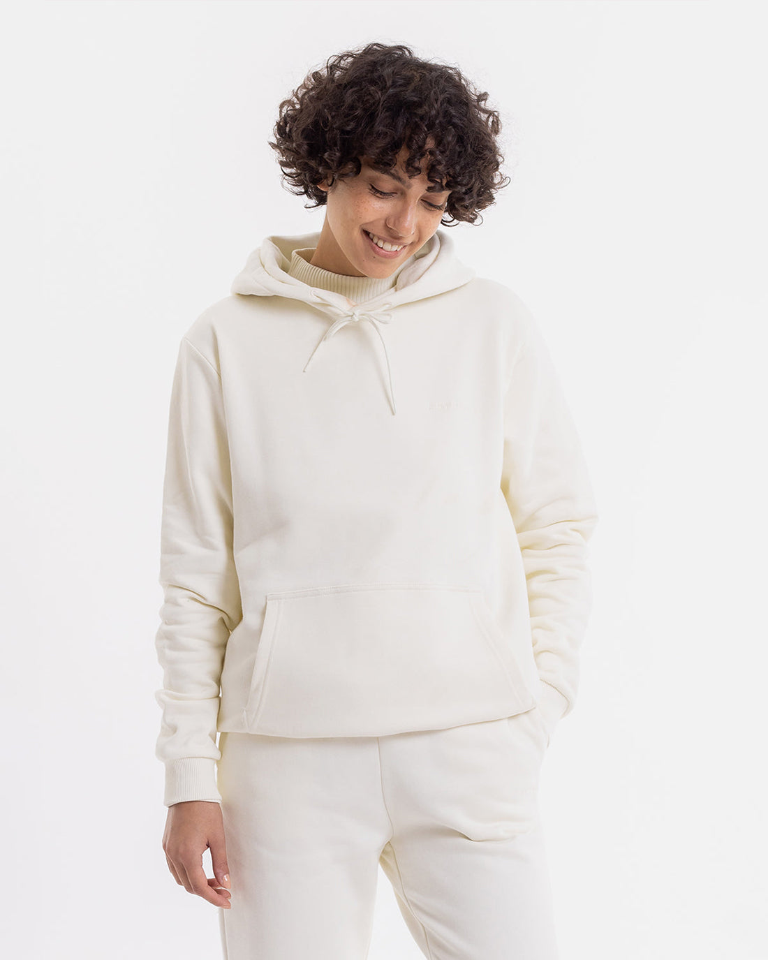 Logo hoodie made of organic cotton white