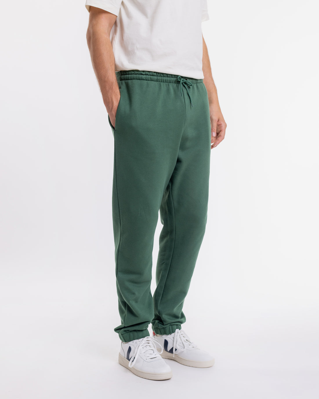 Pantalon de survêtement à logo en coton biologique vert