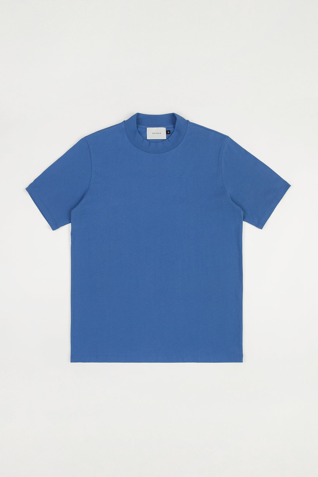 Blaues T-Shirt mit breitem Kragen aus Bio Baumwolle von Rotholz T-Shirt