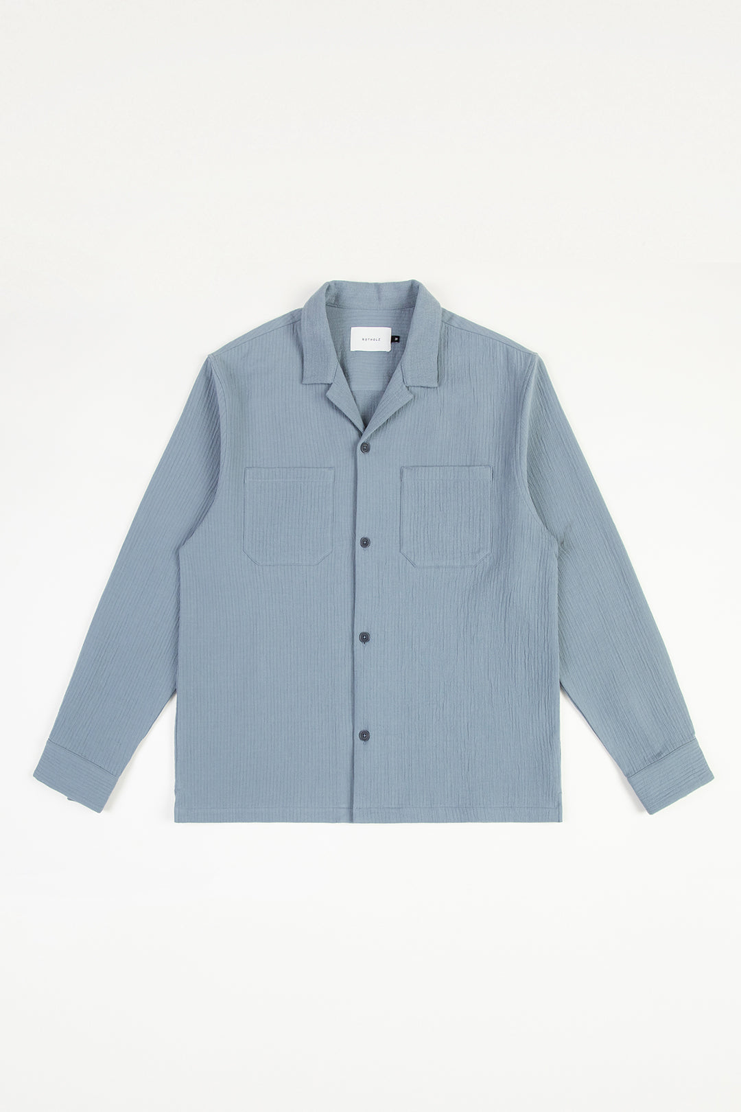 Blaues Langarmhemd aus 100% Bio-Baumwolle von Rotholz
