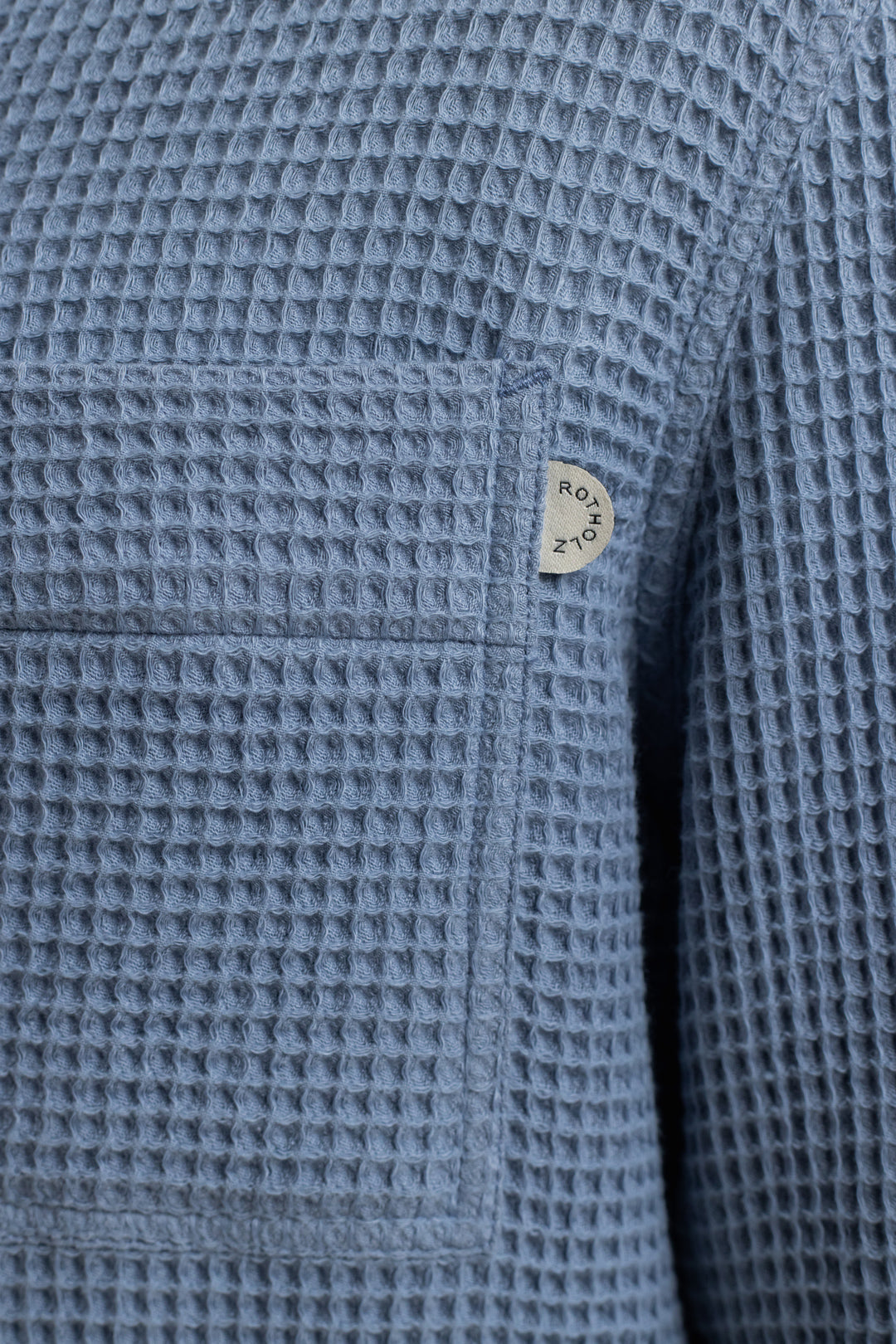 Light blue Workwear Waffle jacket made from 100% organic cotton by Rotholz