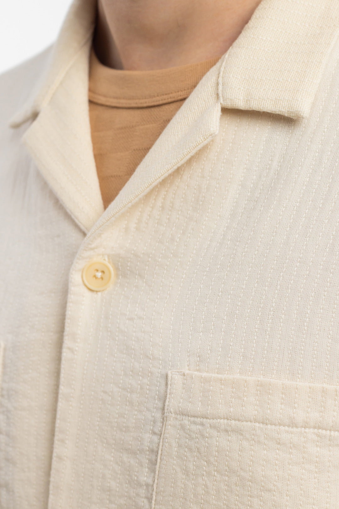 Weisses Langarmhemd aus 100% Bio-Baumwolle von Rotholz