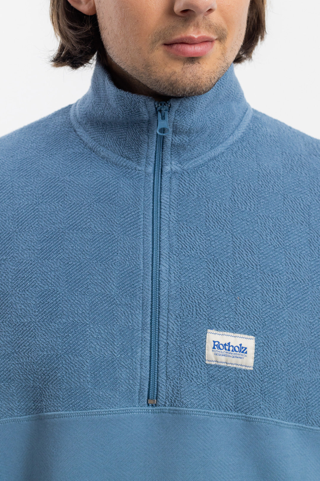 Hellblaues Sweatshirt Divided aus 100% Bio-Baumwolle von Rotholz