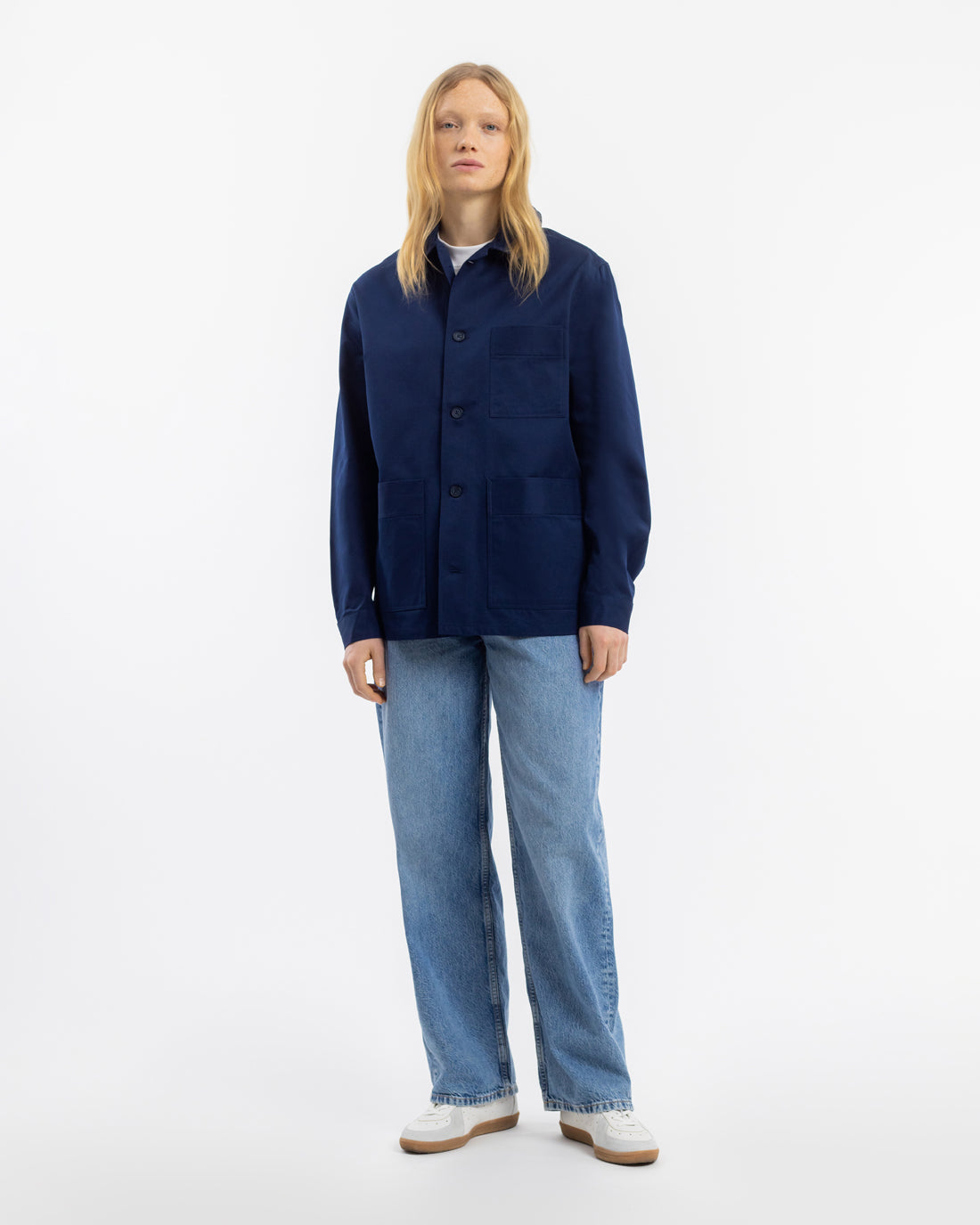 Dark blue workwear jacket made of organic cotton from Rotholz