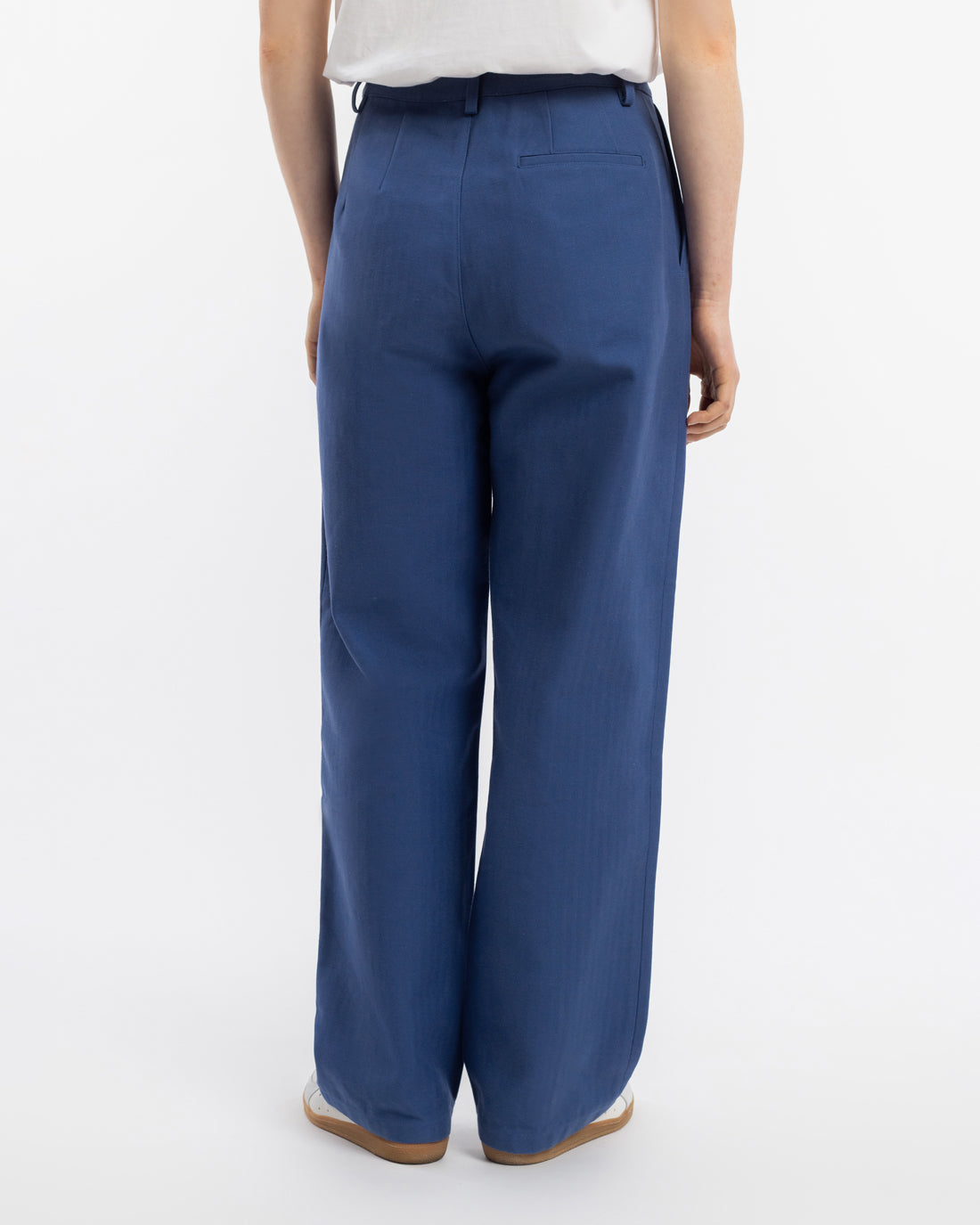 Blaue Hose High Waist aus 100% Bio-Baumwolle von Rotholz