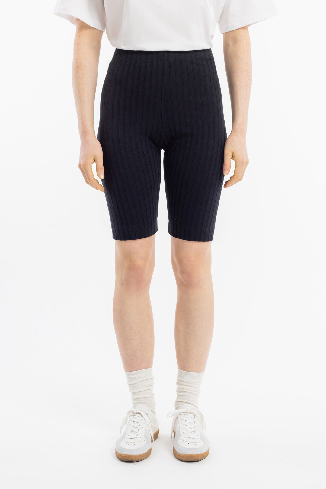 Ribbed Biker Shorts Organic Cotton - Black