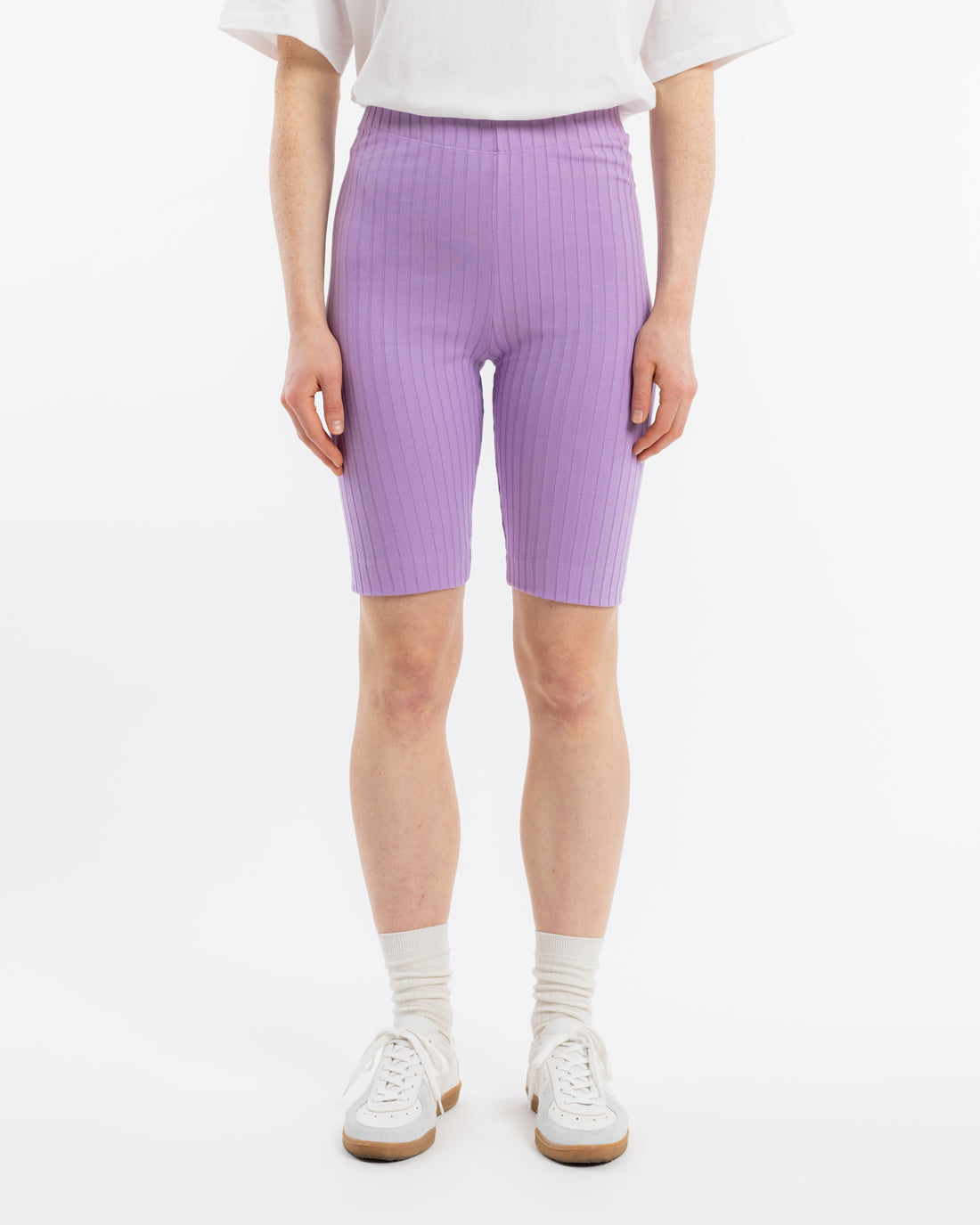 Purple biker shorts made from organic cotton by Rotholz