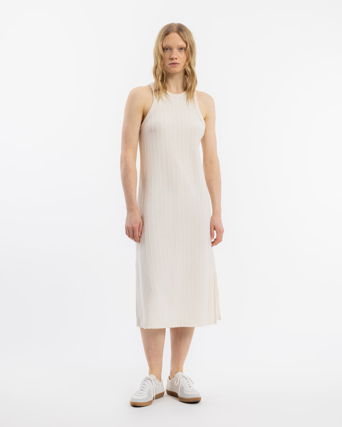 Knitted dress organic cotton - cream