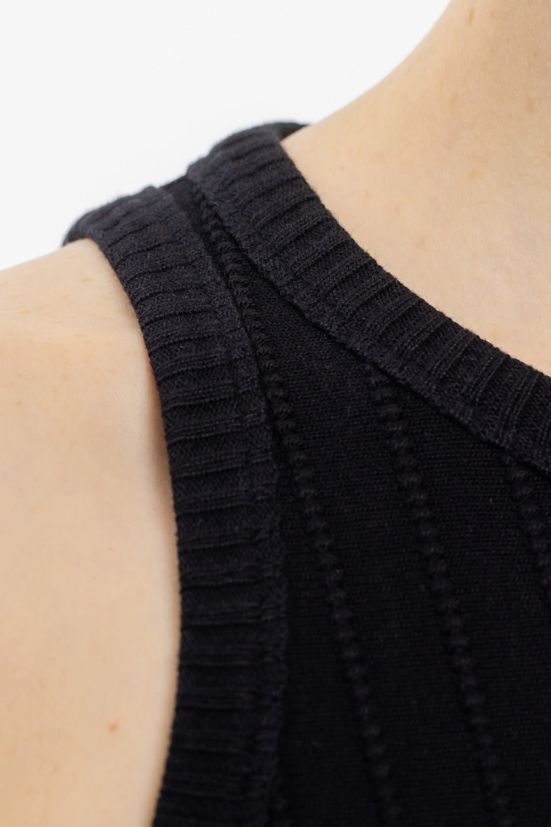 Schwarzes Strick Kleid aus 100% Bio-Baumwolle von Rotholz
