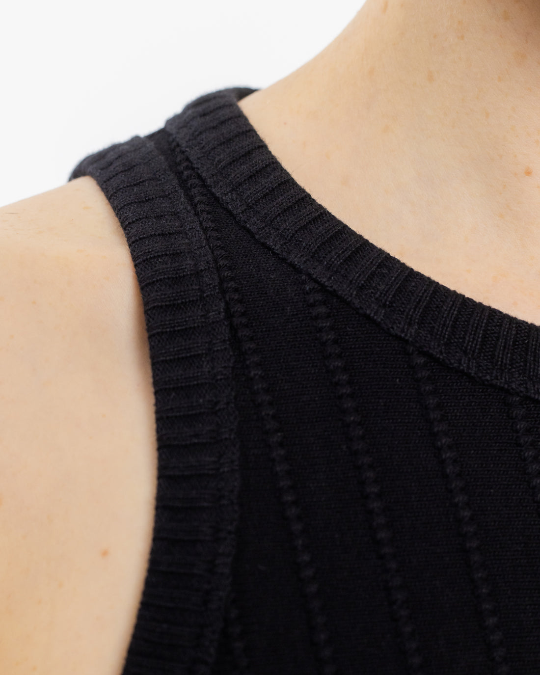 Black knit dress made from 100% organic cotton by Rotholz