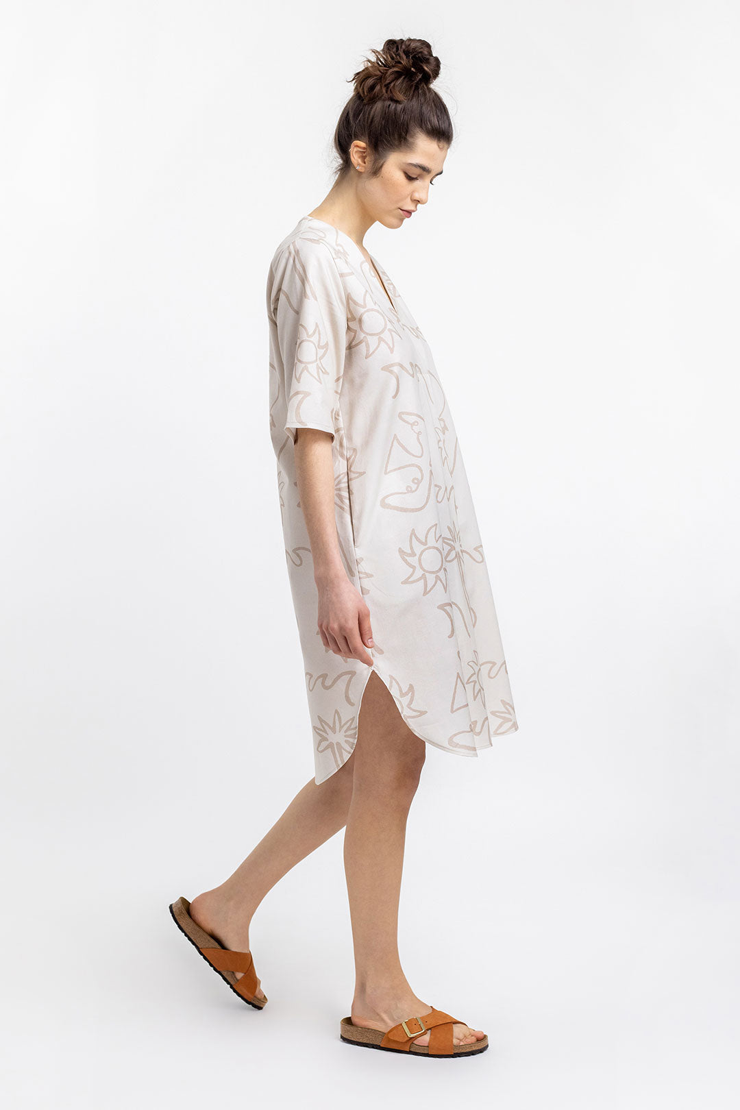 Beige Beachside dress made from 100% organic cotton from Rotholz