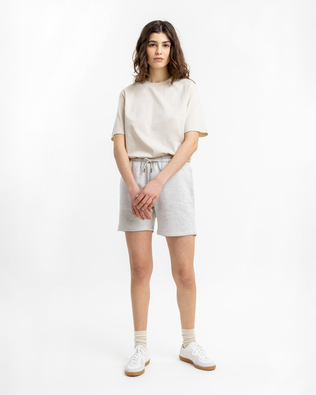 Light gray sweat shorts Logo made of organic cotton from Rotholz