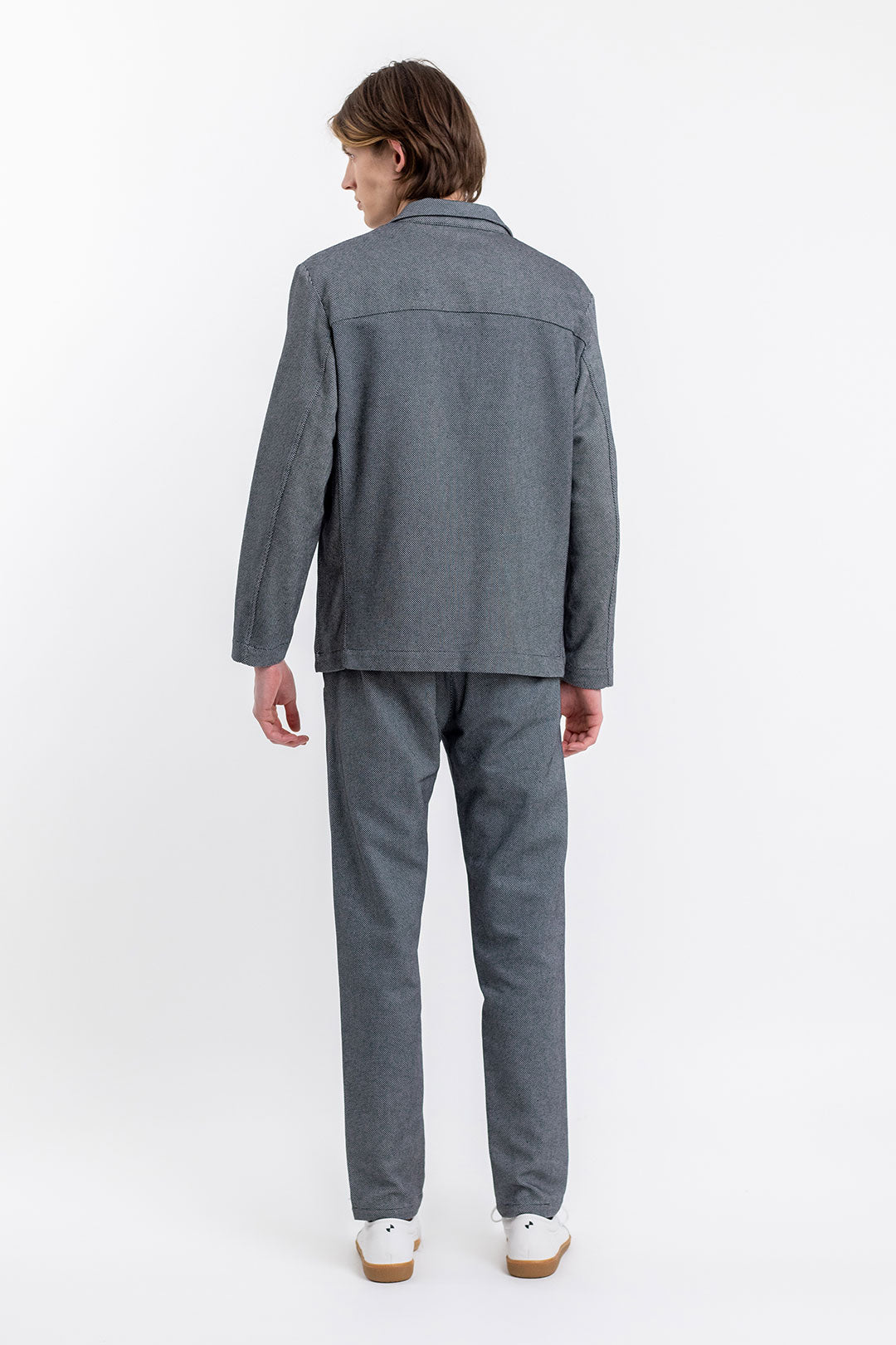 Vêtements de travail blazer à carreaux gris en coton 100% biologique de Rotholz