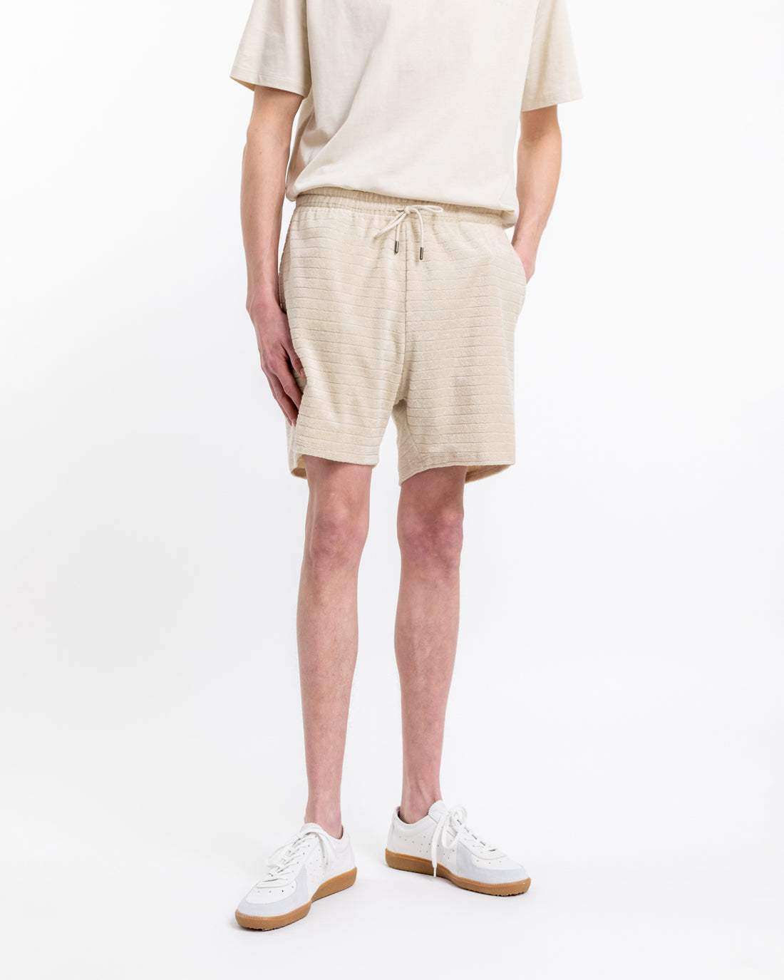 Beige Sweatshorts aus 100% Bio-Baumwolle von Rotholz