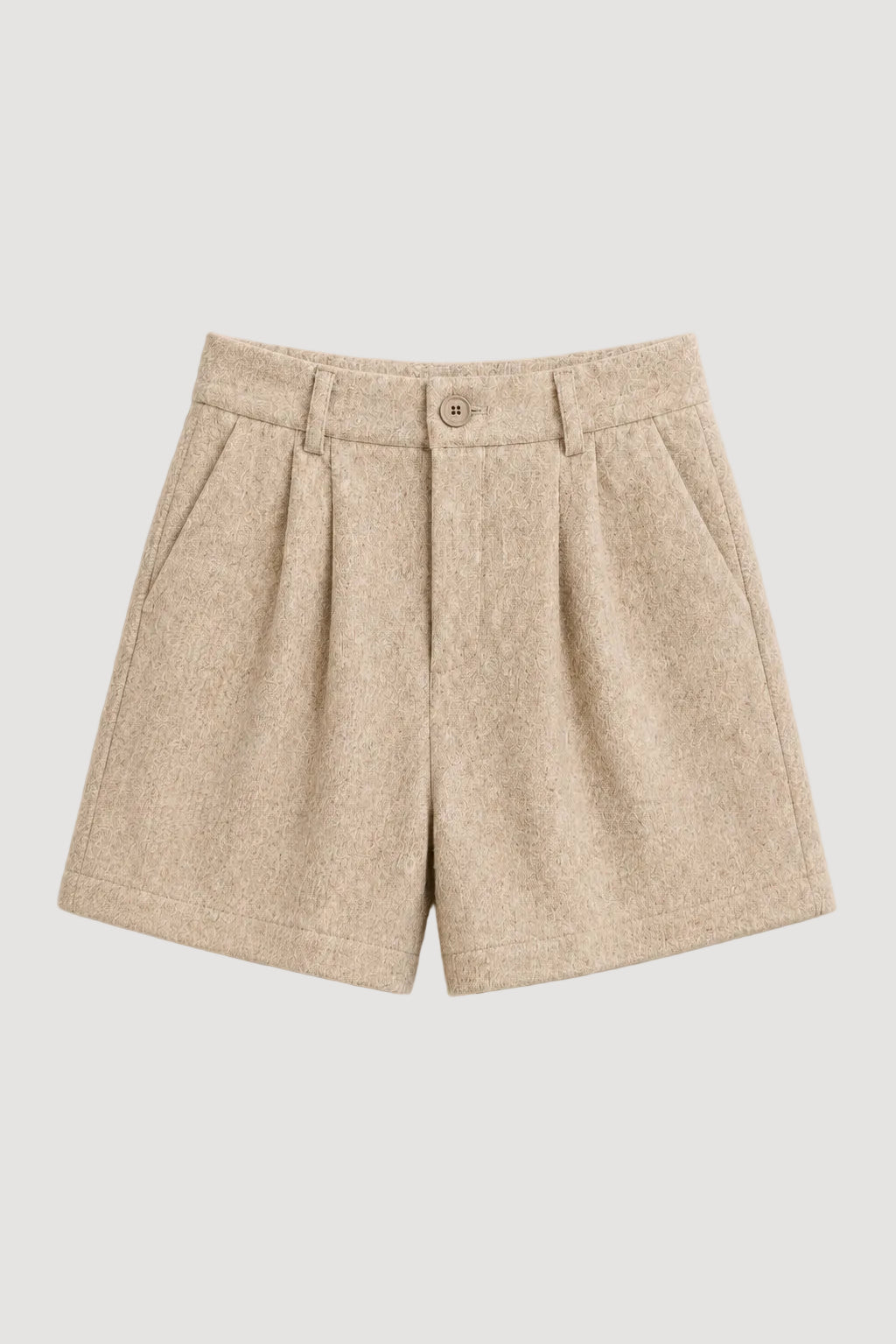 Beige Shorts Signature aus 100% Bio-Merinowolle von Pura Clothing