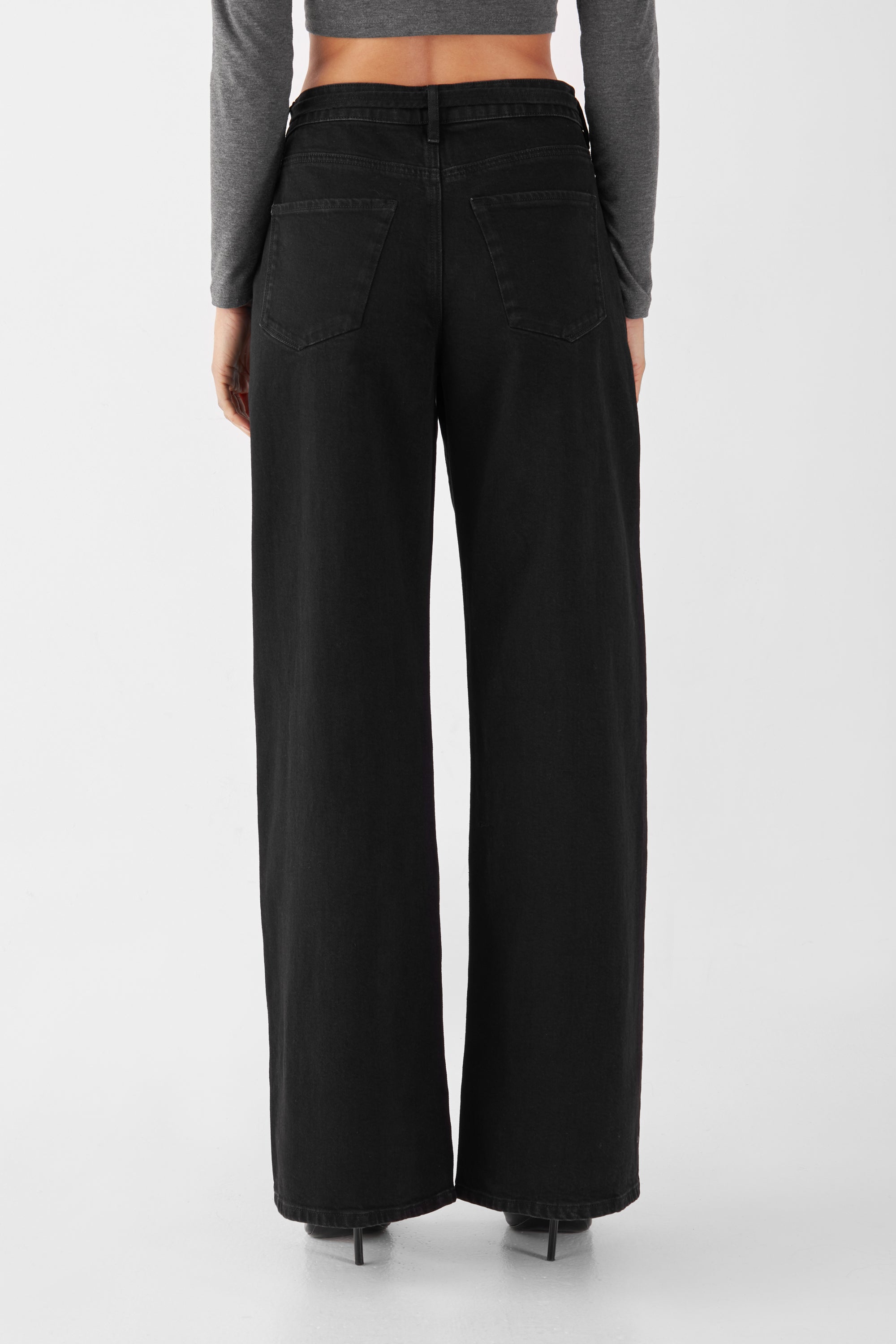 Black SUNNY Wide Leg jeans made from organic cotton by Dawn Denim
