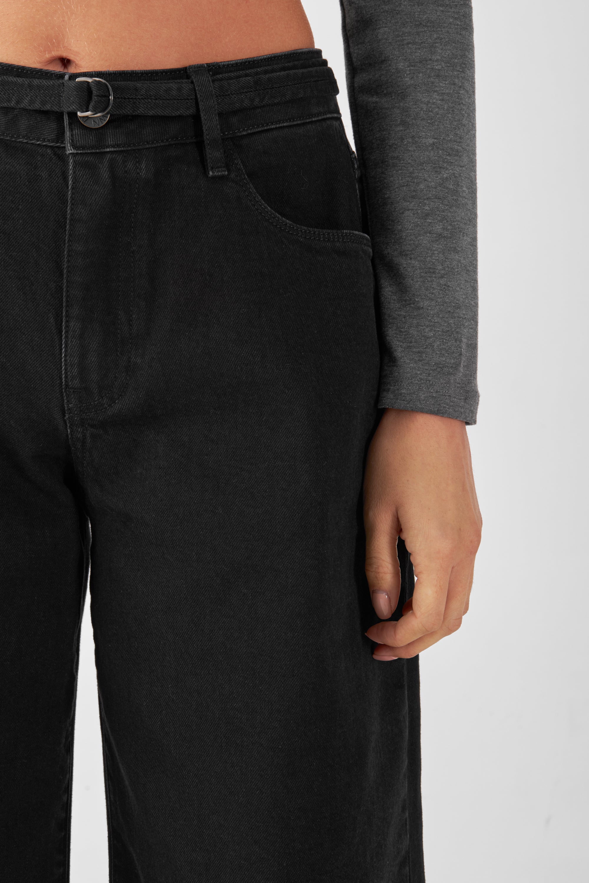 Black SUNNY Wide Leg jeans made from organic cotton by Dawn Denim