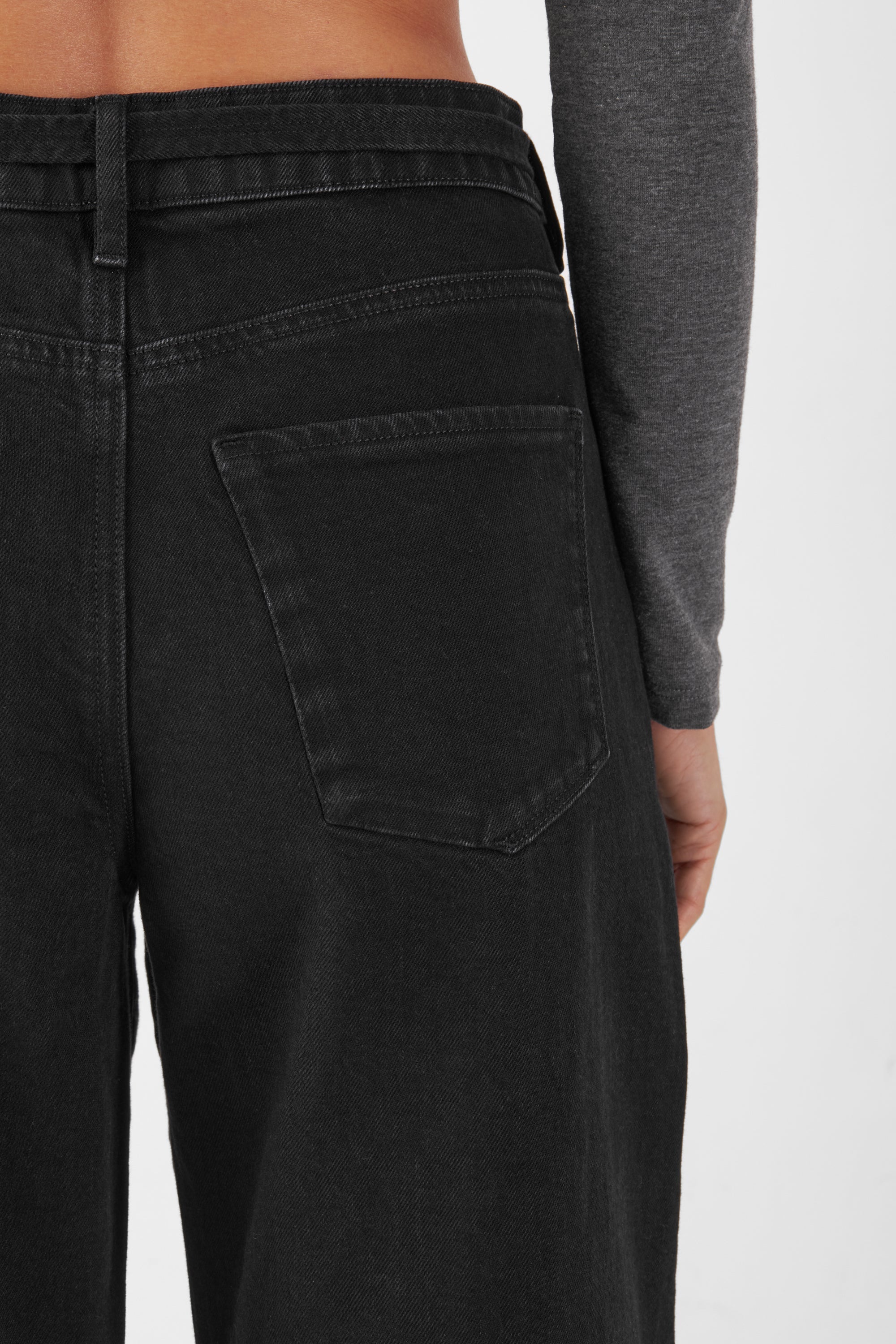 Black SUNNY Wide Leg jeans made from organic cotton by Dawn Denim