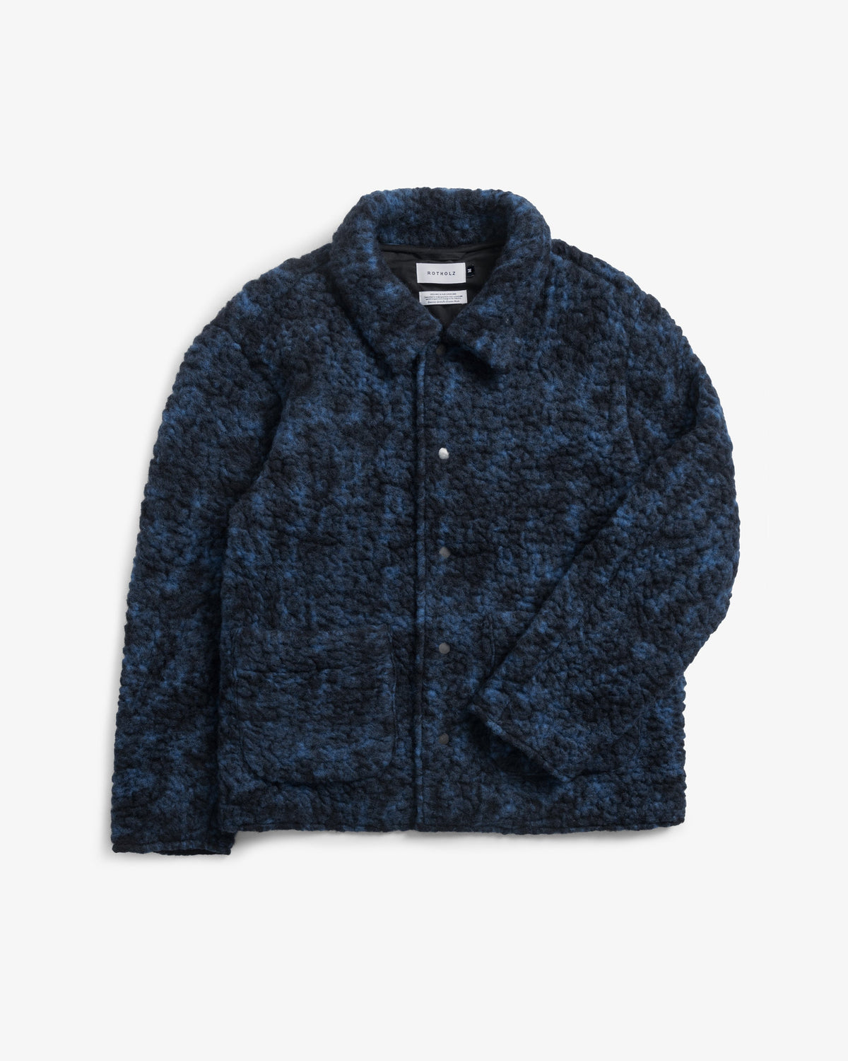 Sherpa Jacke aus Bio Wolle in Blau von Rotholz