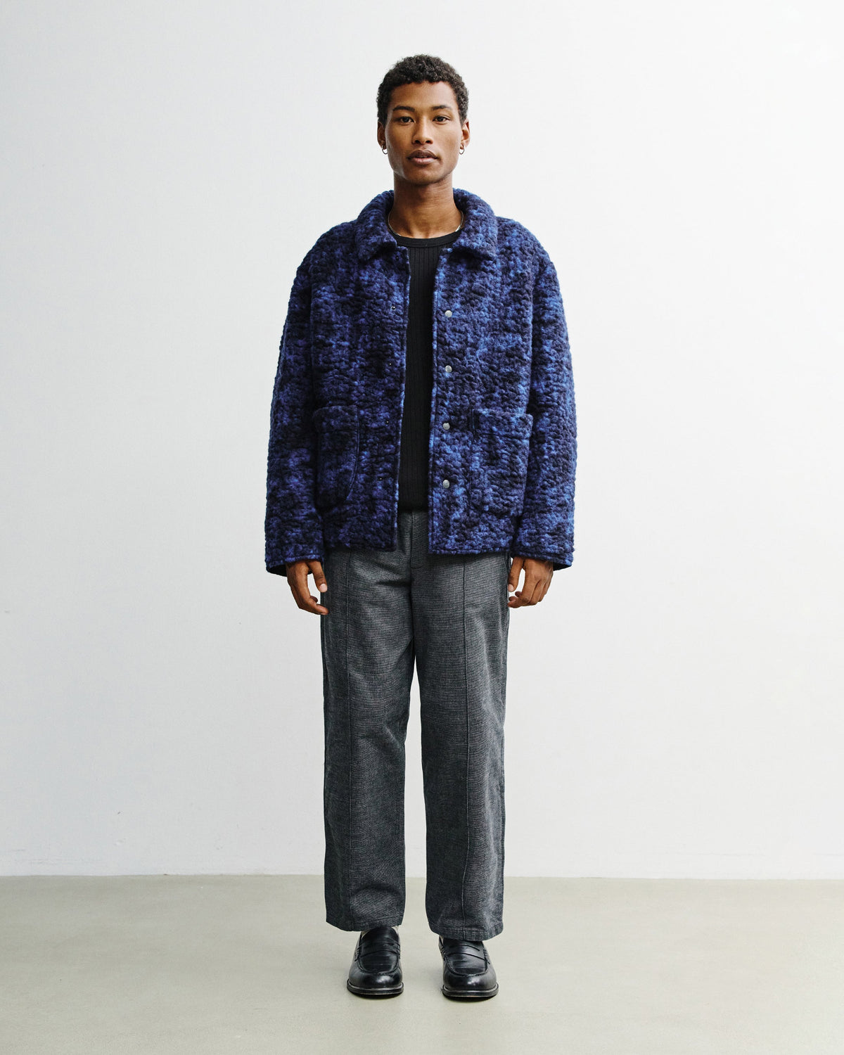 Sherpa Jacke aus Bio Wolle in Blau von Rotholz