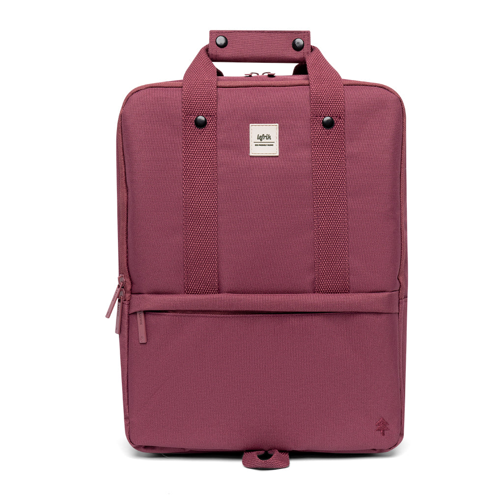 Red Smart Daily backpack made from recycled PET from Lefrik