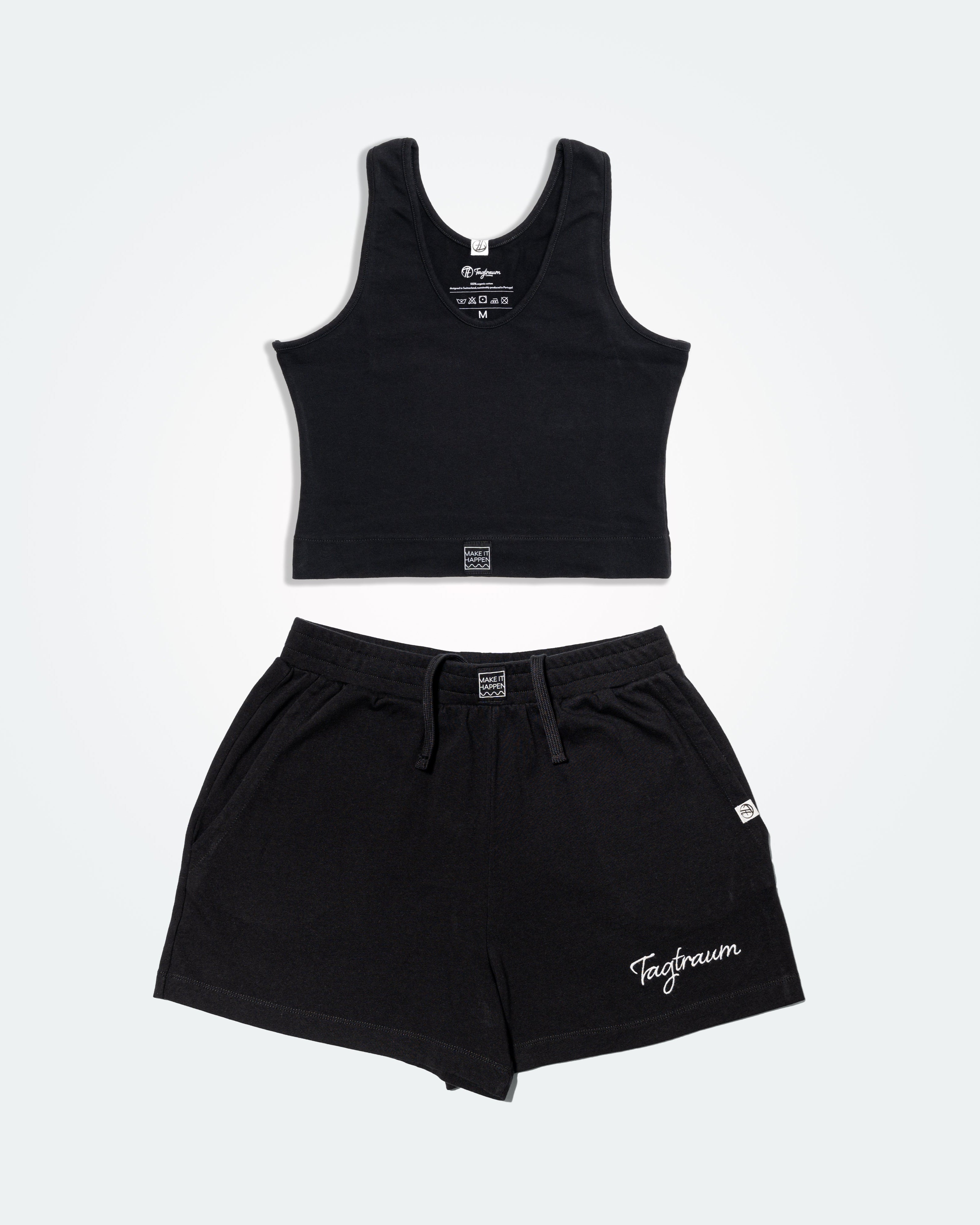 Ein tolles Set aus zwei unserer Must Have Basics: Das Tagtraum Crop Top und die Frauen Shorts. 