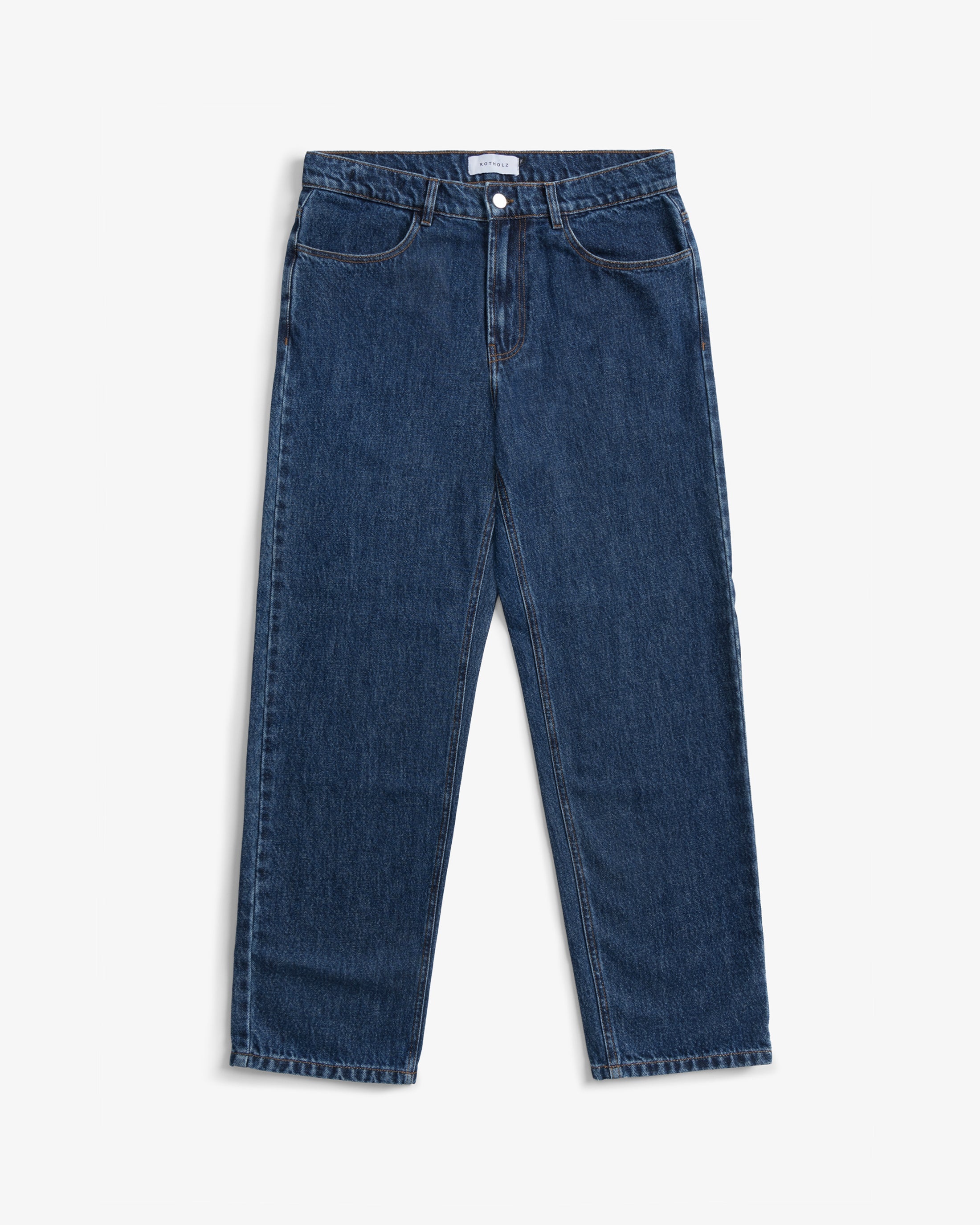 Dunkelblaue Jeans Straight Leg aus 100% Bio-Baumwolle von Rotholz