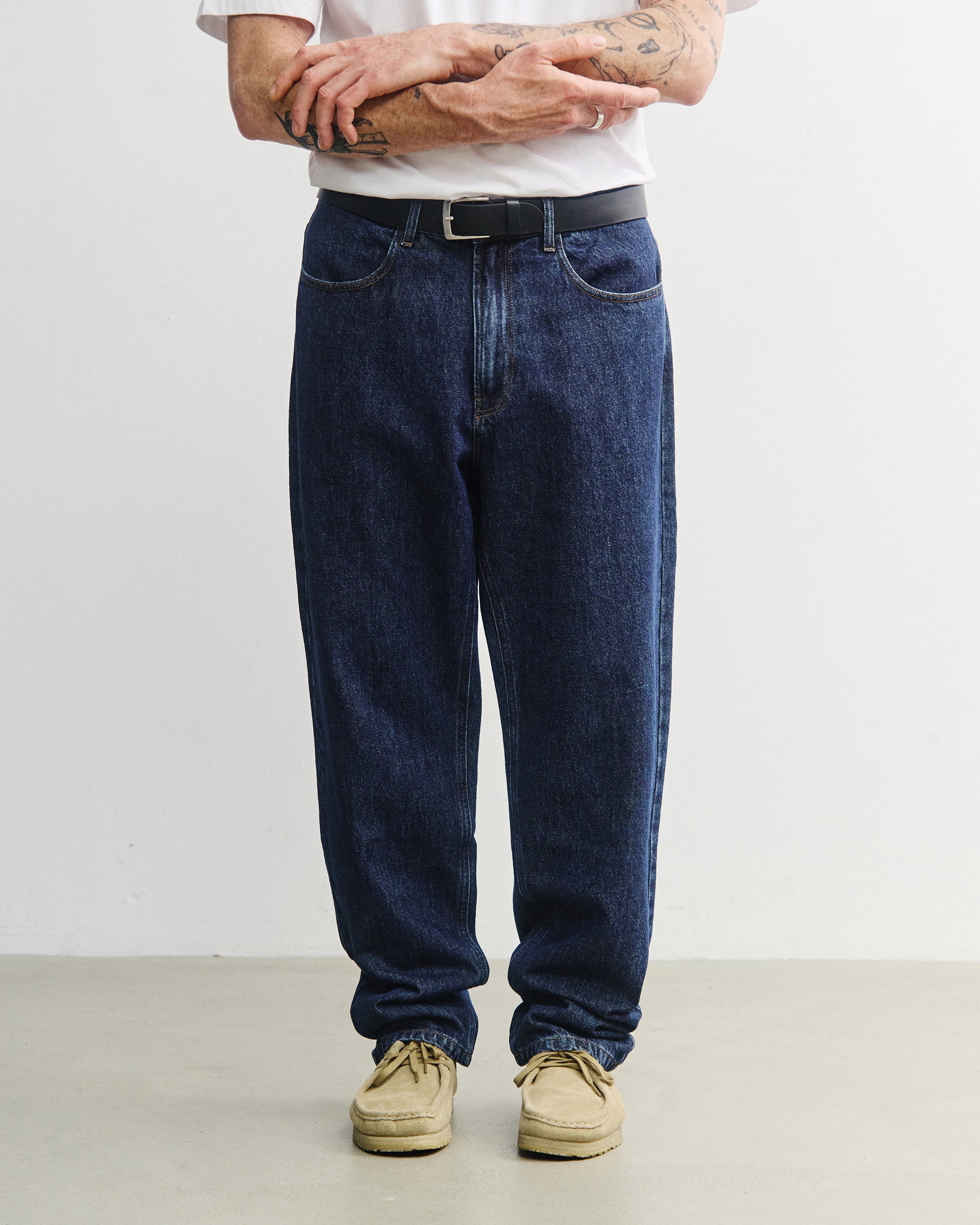 Dunkelblaue Jeans Straight Leg aus 100% Bio-Baumwolle von Rotholz