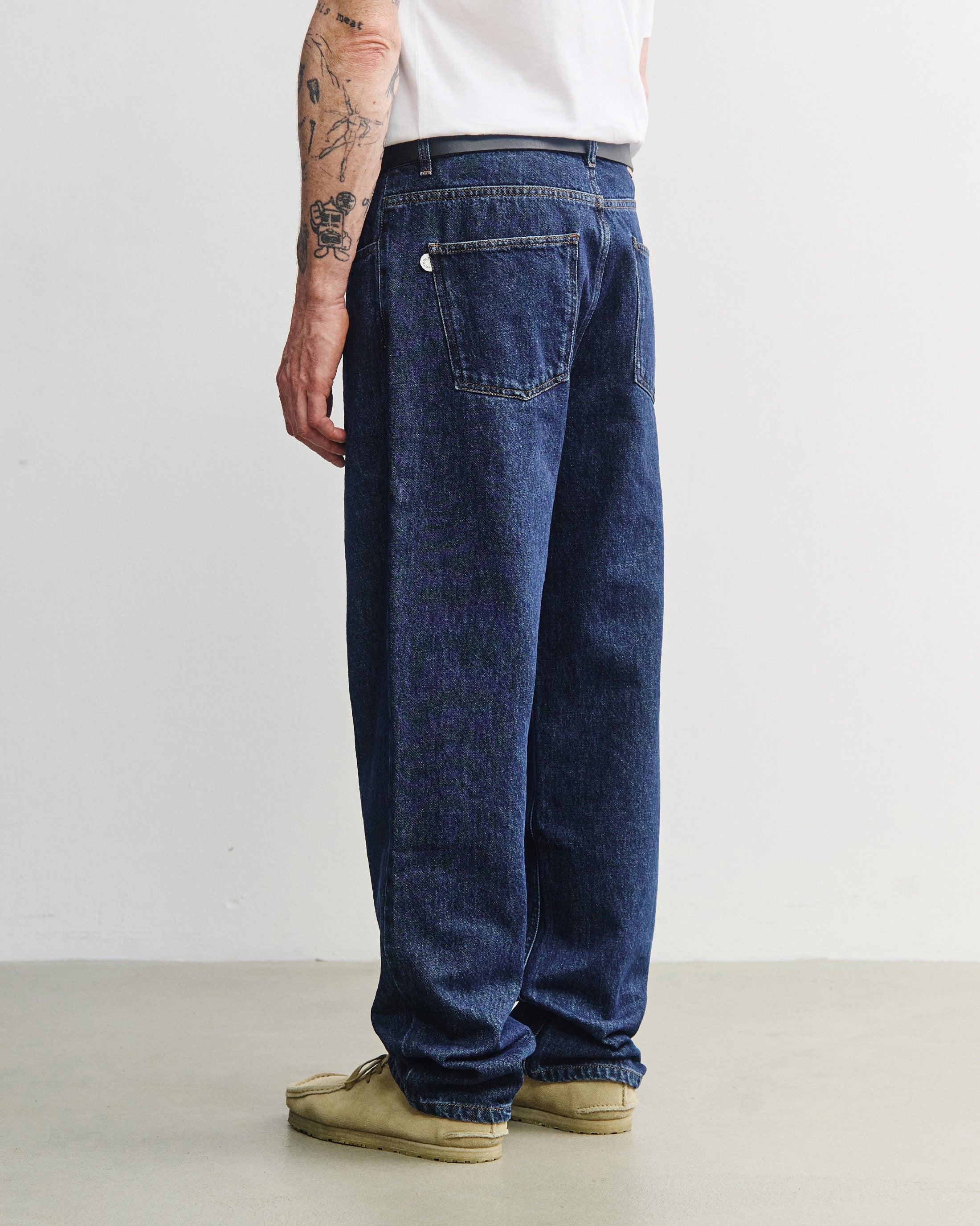 Dunkelblaue Jeans Straight Leg aus 100% Bio-Baumwolle von Rotholz