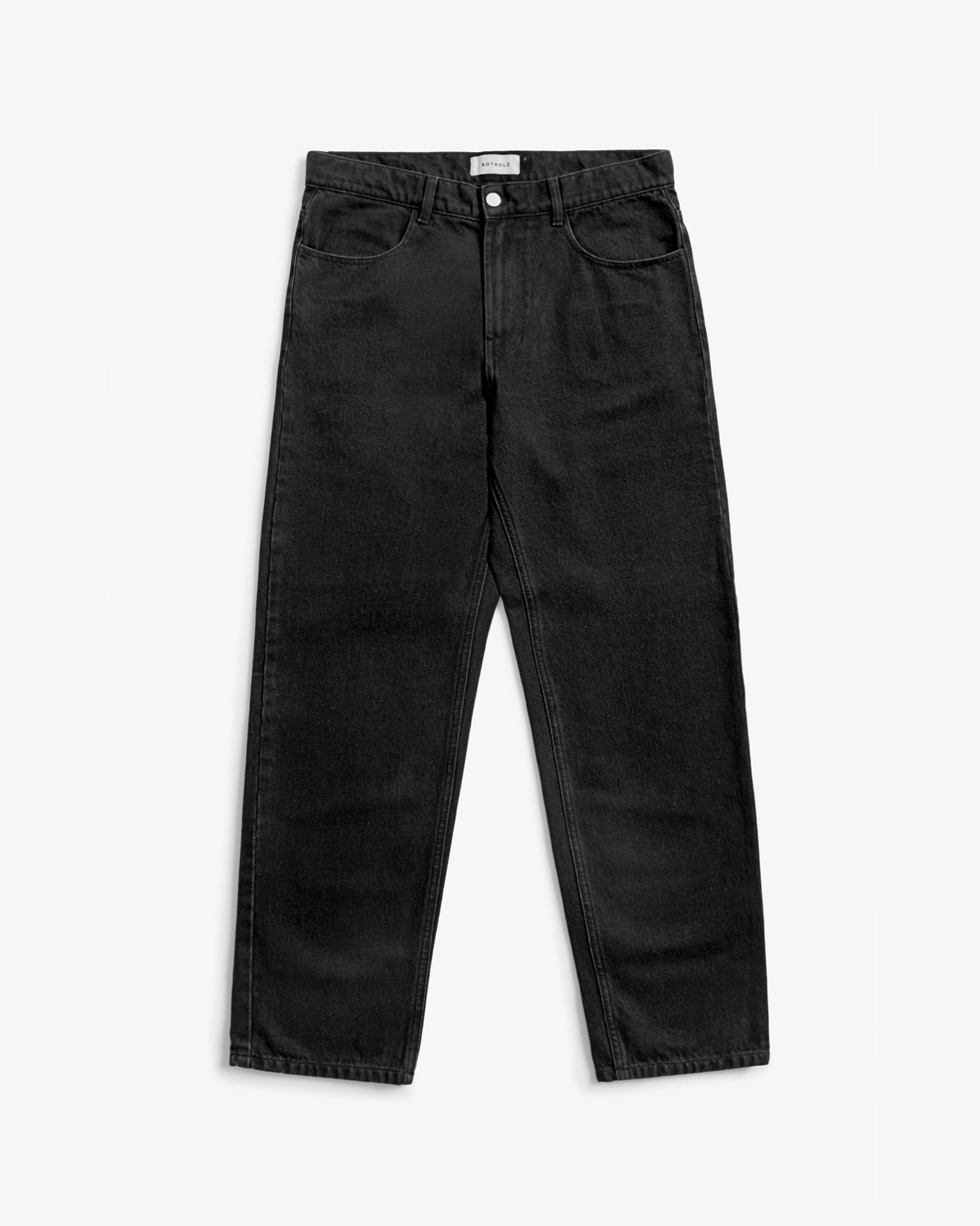 Schwarze Jeans Straight Leg aus 100% Bio-Baumwolle von Rotholz