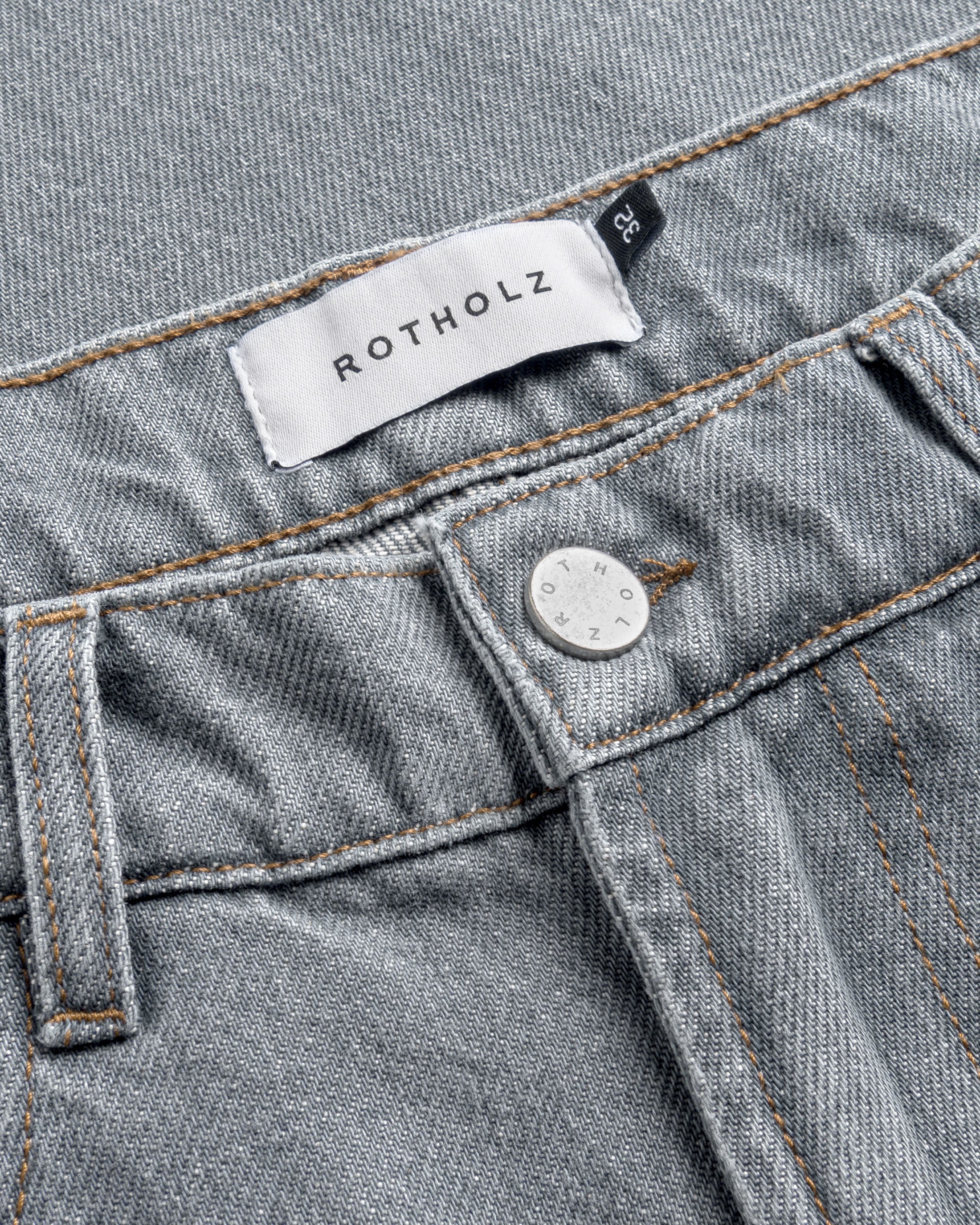 Graue Jeans Straight Leg aus 100% Bio-Baumwolle von Rotholz