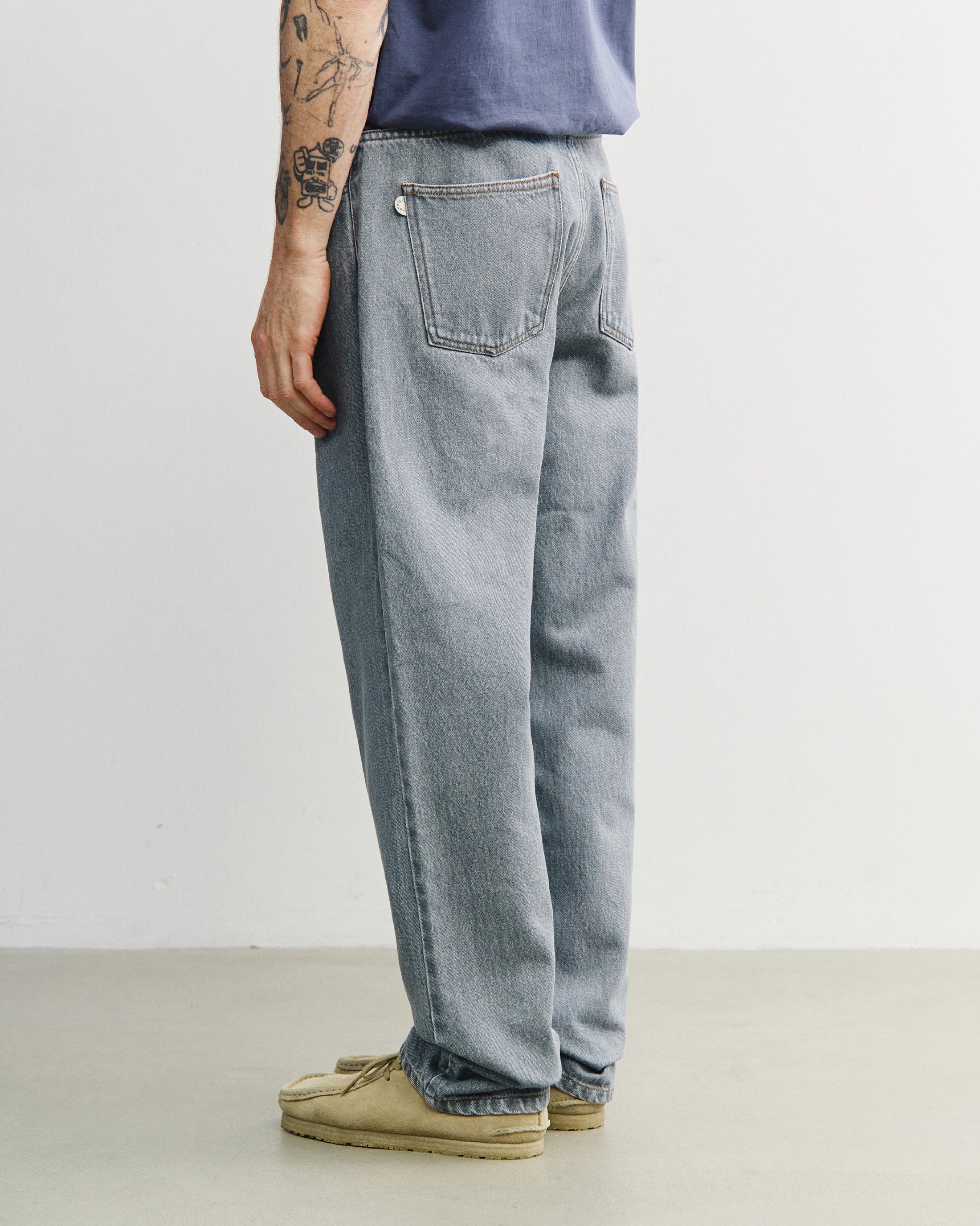 Graue Jeans Straight Leg aus 100% Bio-Baumwolle von Rotholz