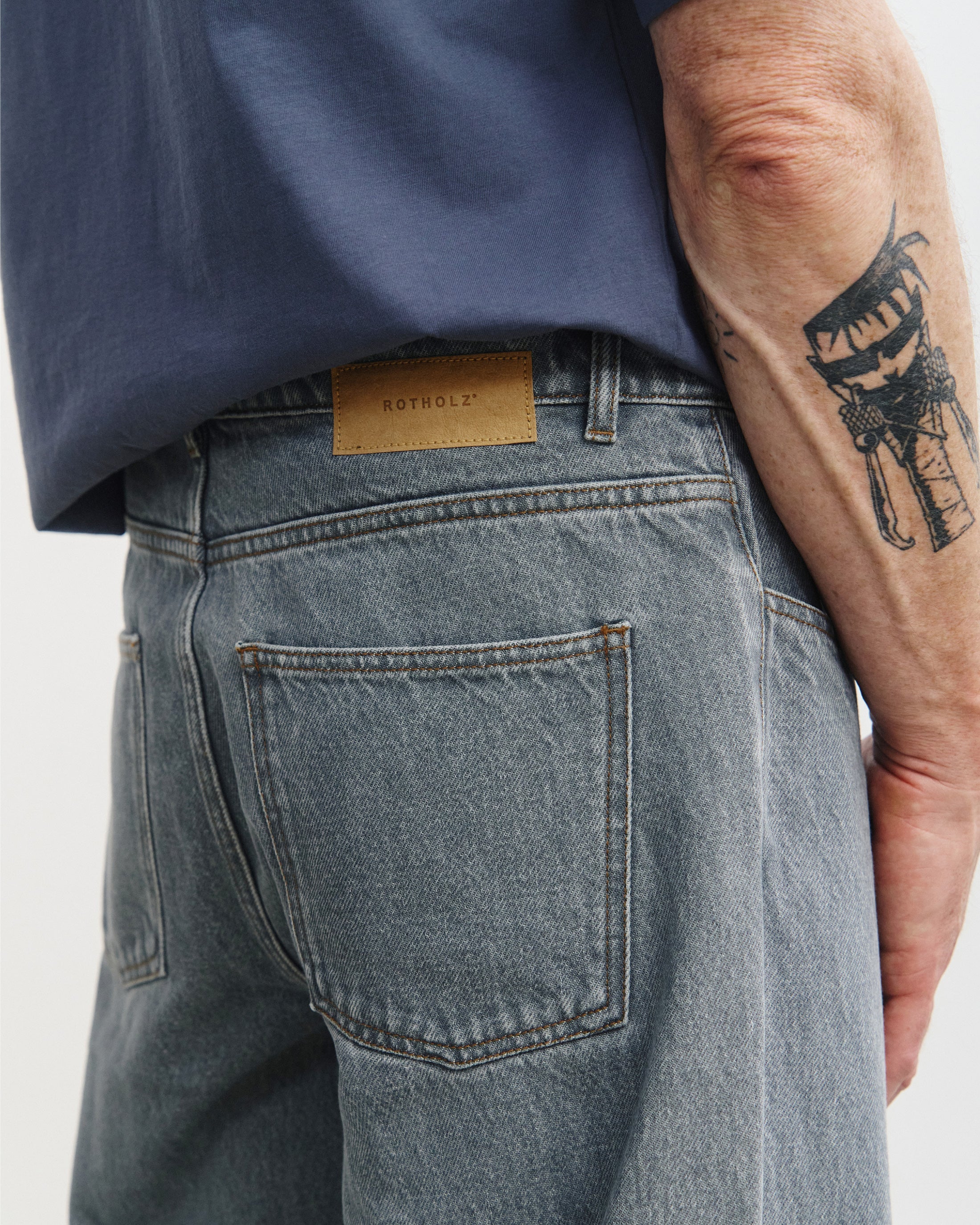 Graue Jeans Straight Leg aus 100% Bio-Baumwolle von Rotholz