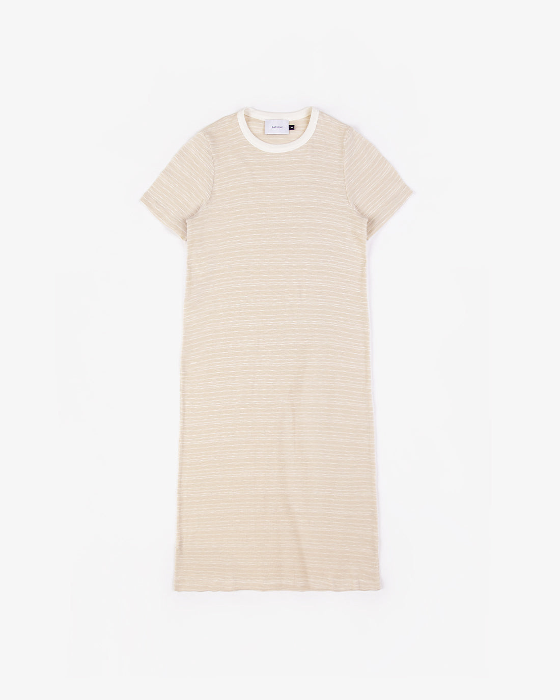 Robe t-shirt beige en coton 100% biologique de Rotholz