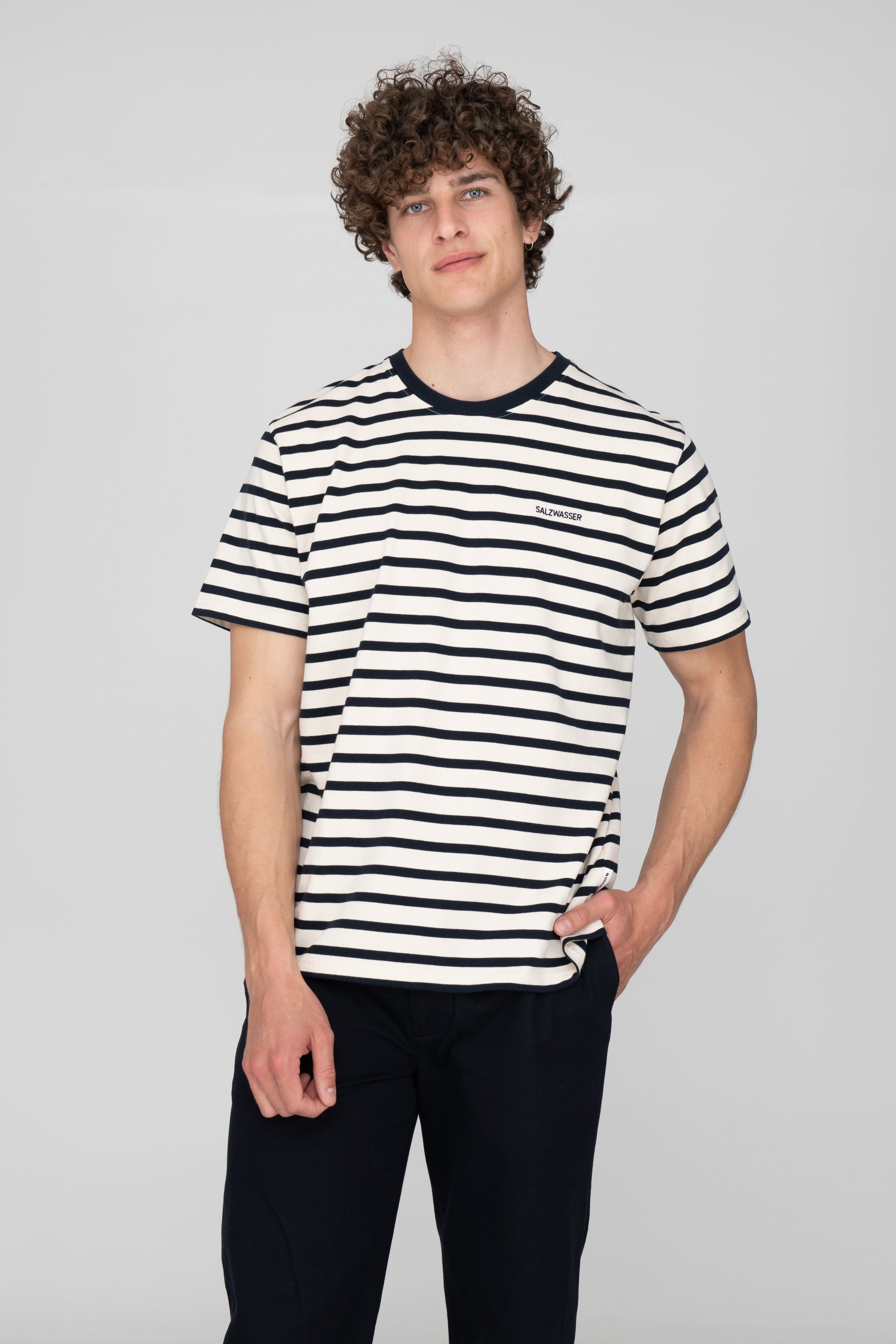 Gestreiftes T-Shirt von SALZWASSER für Herren 