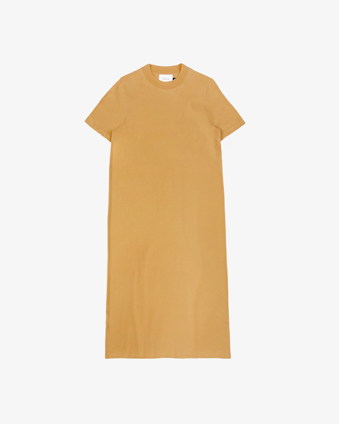 Yellow T-shirt dress made from 100% organic cotton from Rotholz