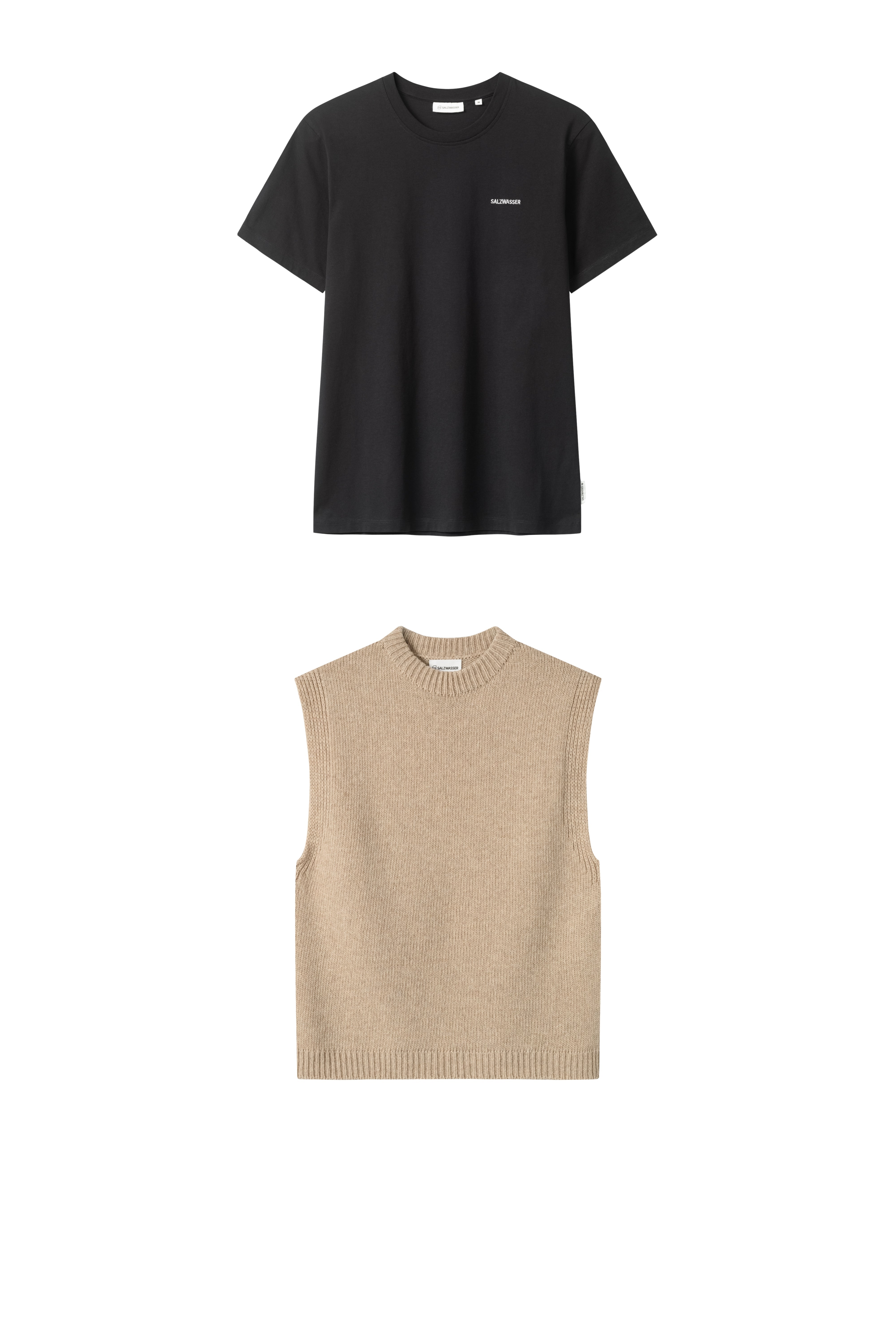 Set Woll-Pullunder Vesterbro aus 100% Merinowolle & T-Shirt Jonte aus Bio-Baumwolle von Salzwasser