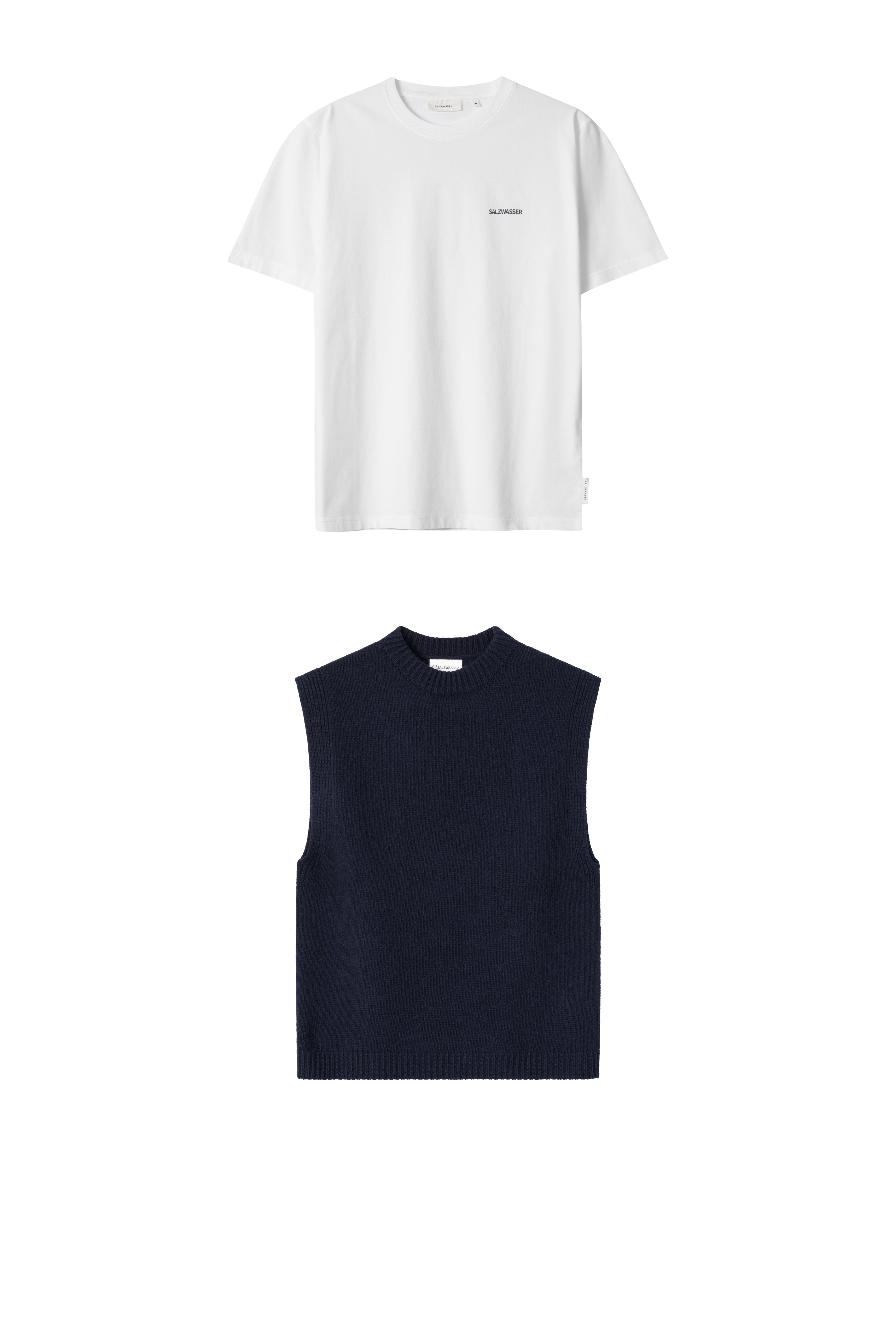 Set Woll-Pullunder Vesterbro aus 100% Merinowolle & T-Shirt Jonte aus Bio-Baumwolle von Salzwasser