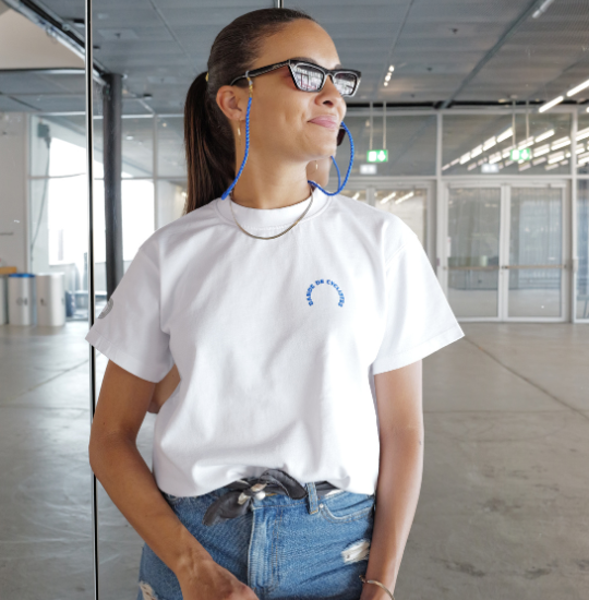 T-shirt | Paris | White | Unisex aus Bio Baumwolle von Bande de Cyclistes