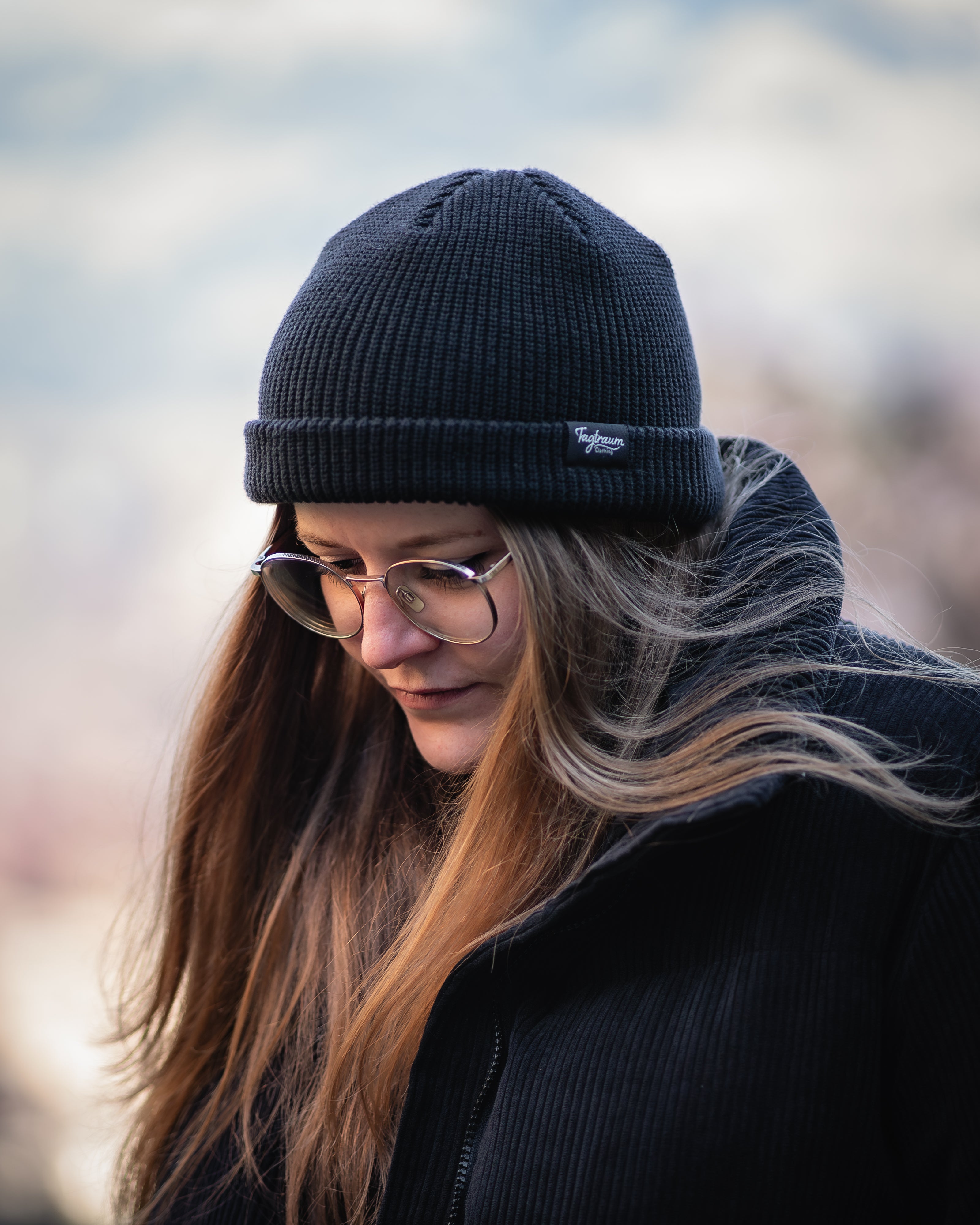 Chapeau gris-bleu en 100 % coton biologique de Tagtraum Clothing