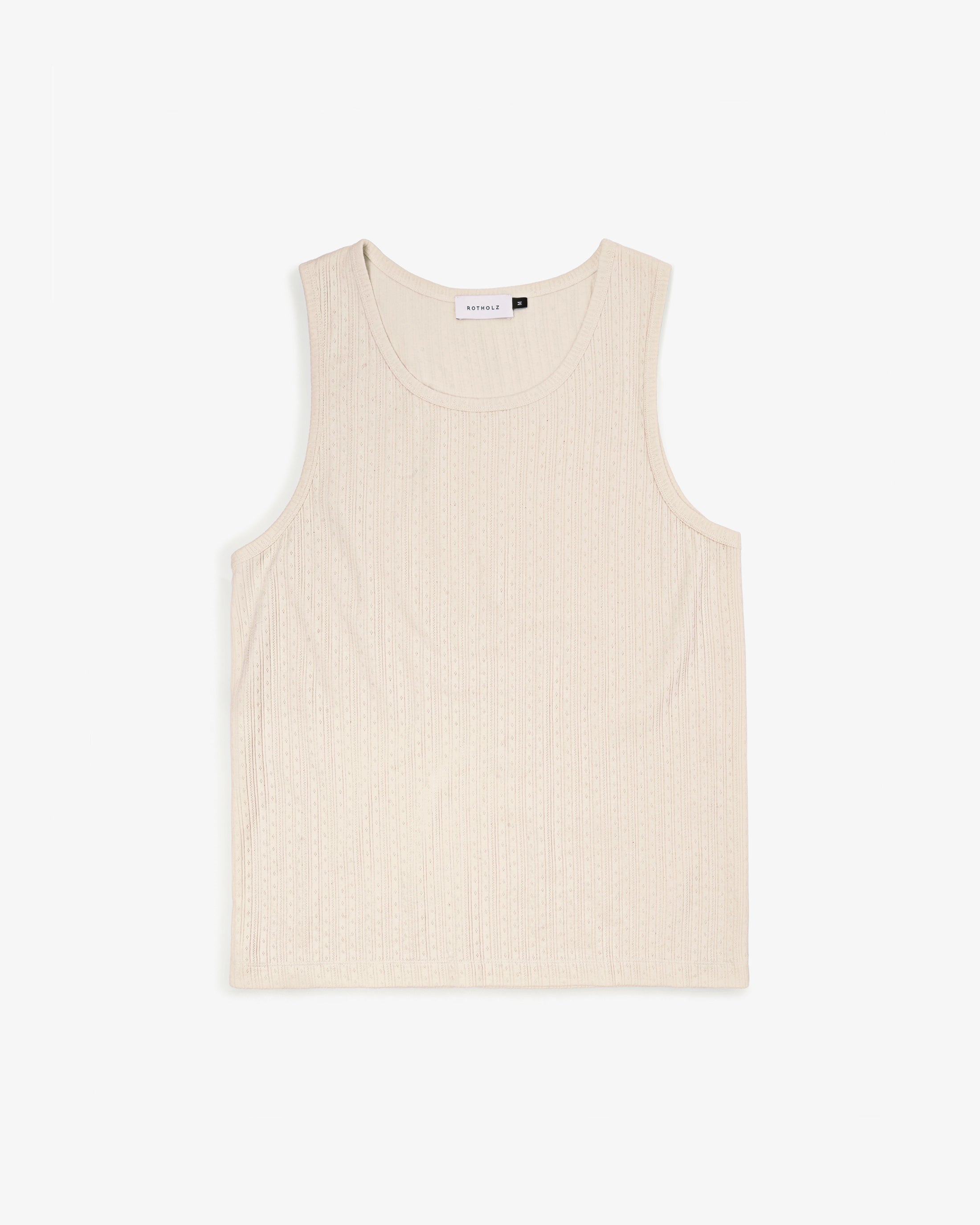 Top côtelé blanc en coton biologique par Rotholz