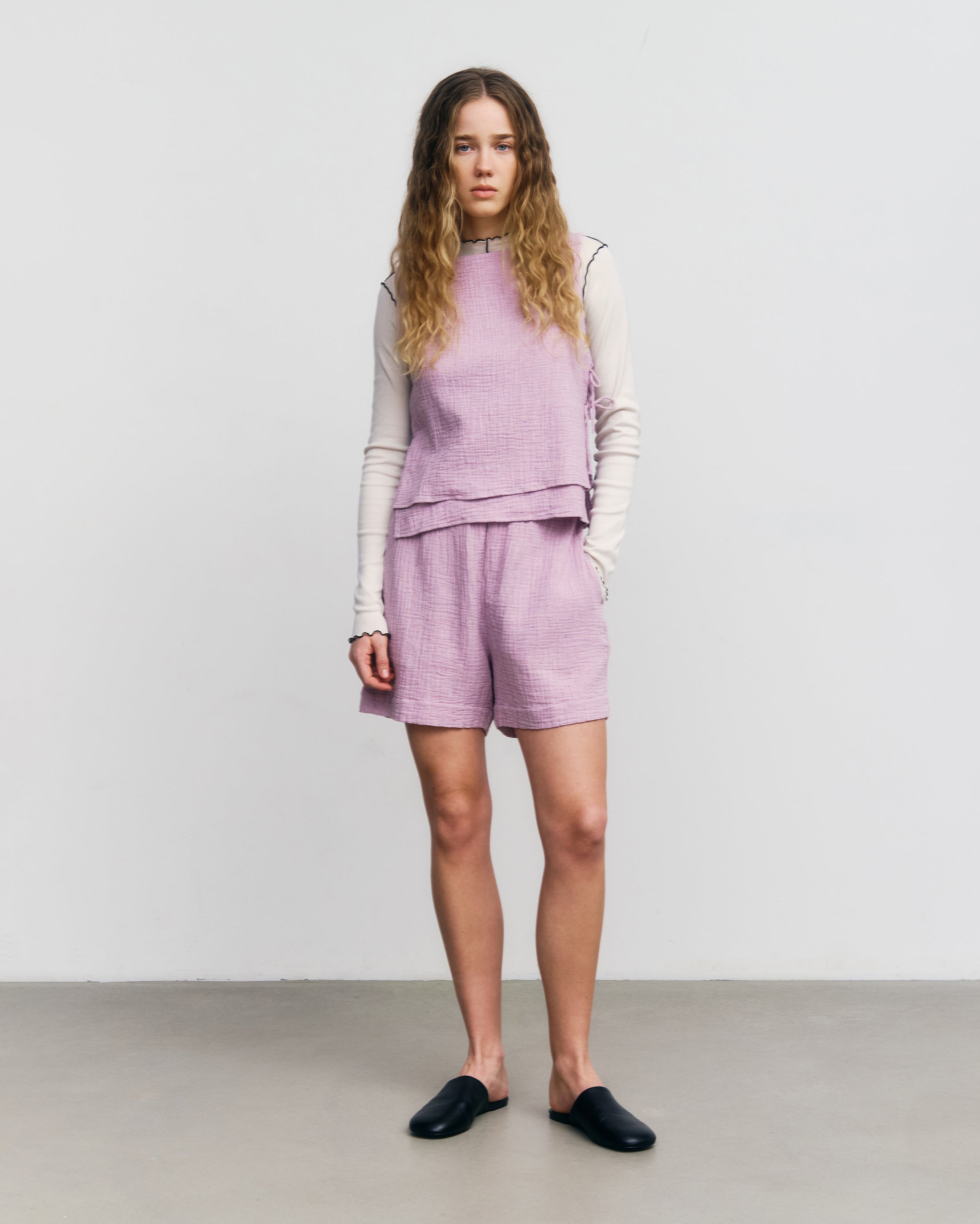 Haut de maternité rose en coton biologique Rotholz