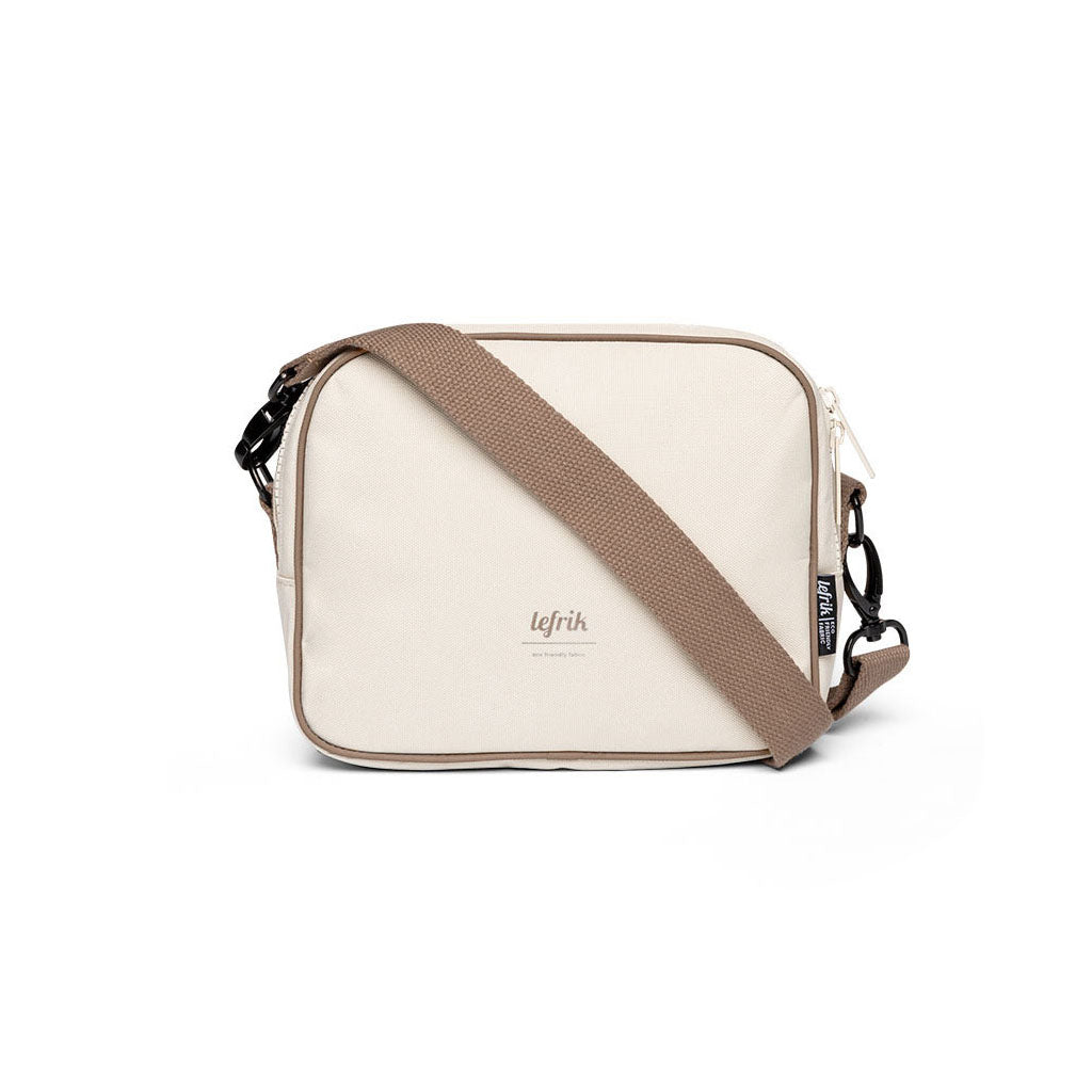 Beige corssbody bag Tokay Tech (2.5l) made from recycled PET plastic bottles