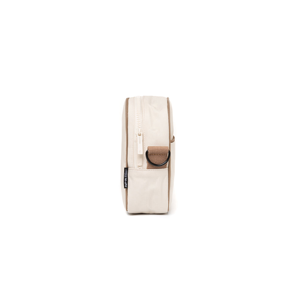 Beige corssbody bag Tokay Tech (2.5l) made from recycled PET plastic bottles