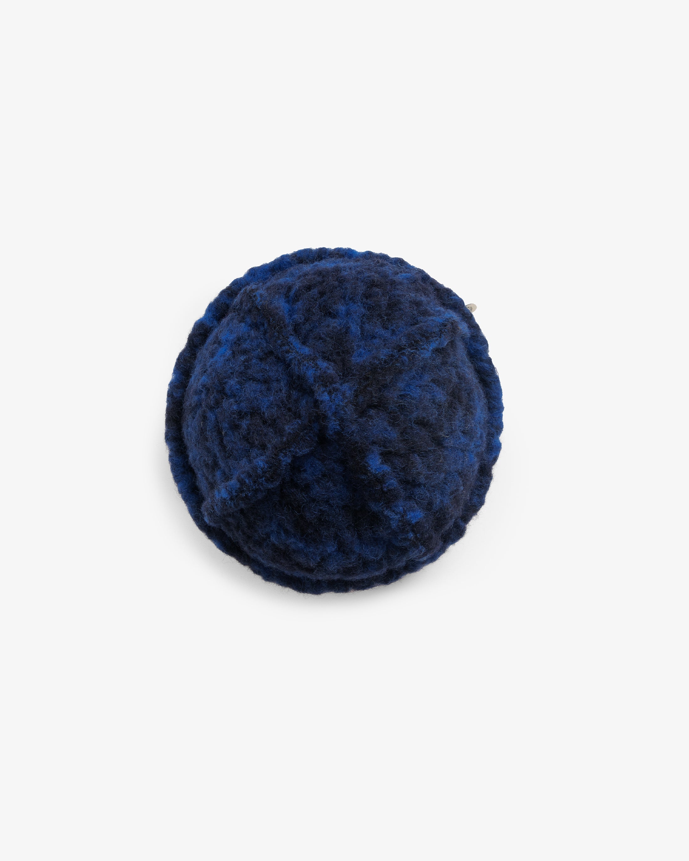 Blaue Sherpa Toque-Mütze aus Bio-Wolle von Rotholz
