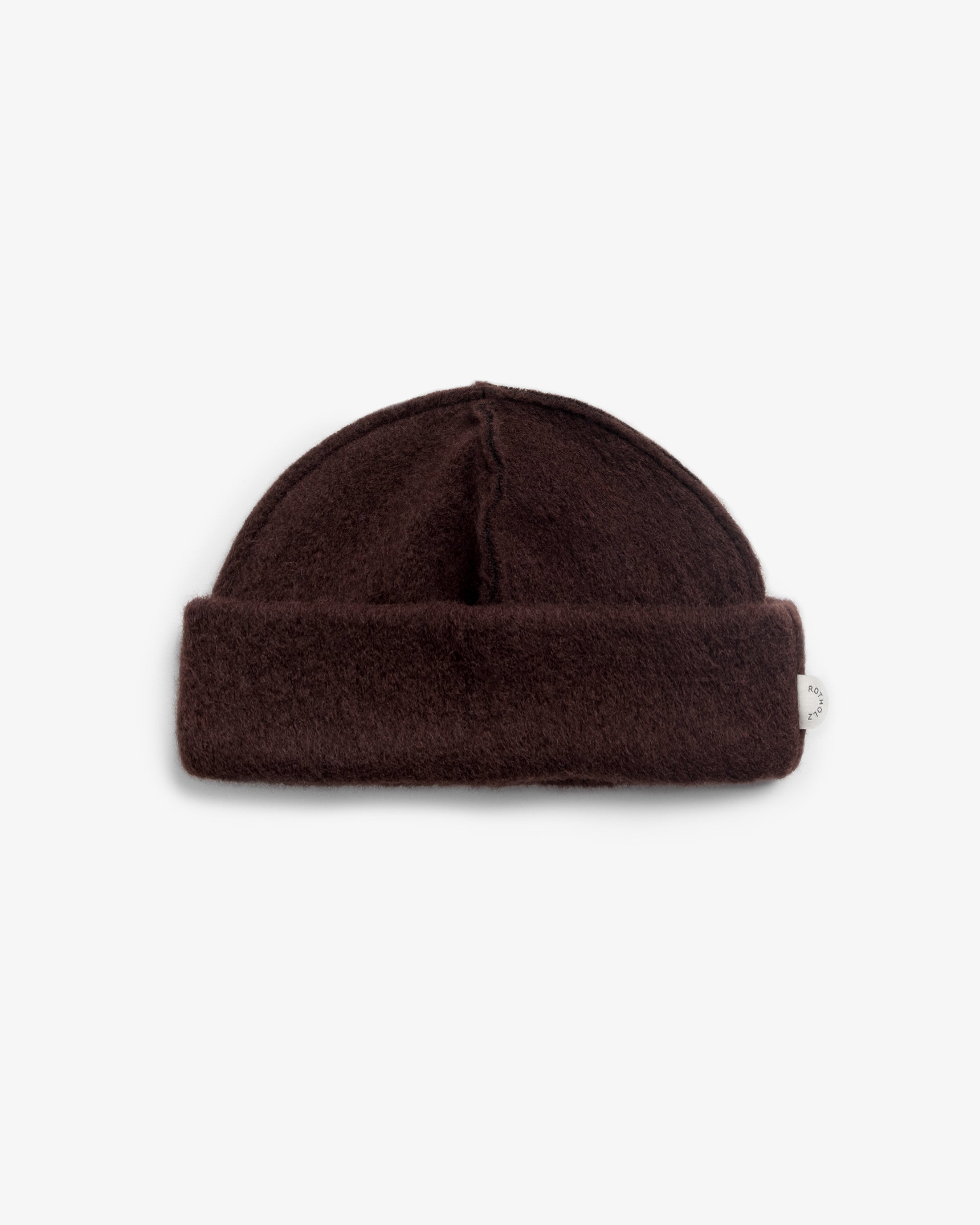 Braune Toque-Mütze aus Bio-Wolle von Rotholz