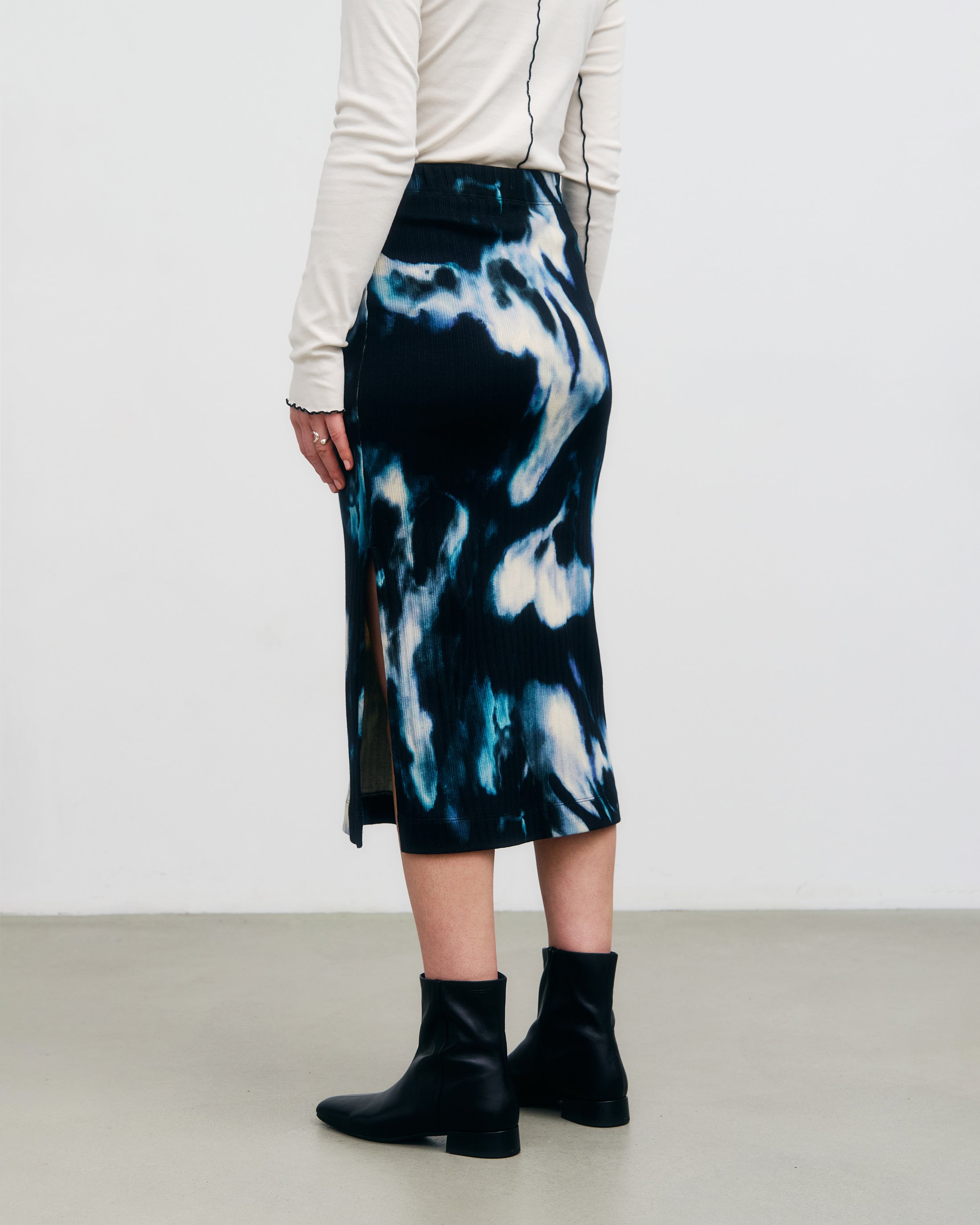 Gerippter Rock Tie Dye aus Bio-Baumwolle von Rotholz