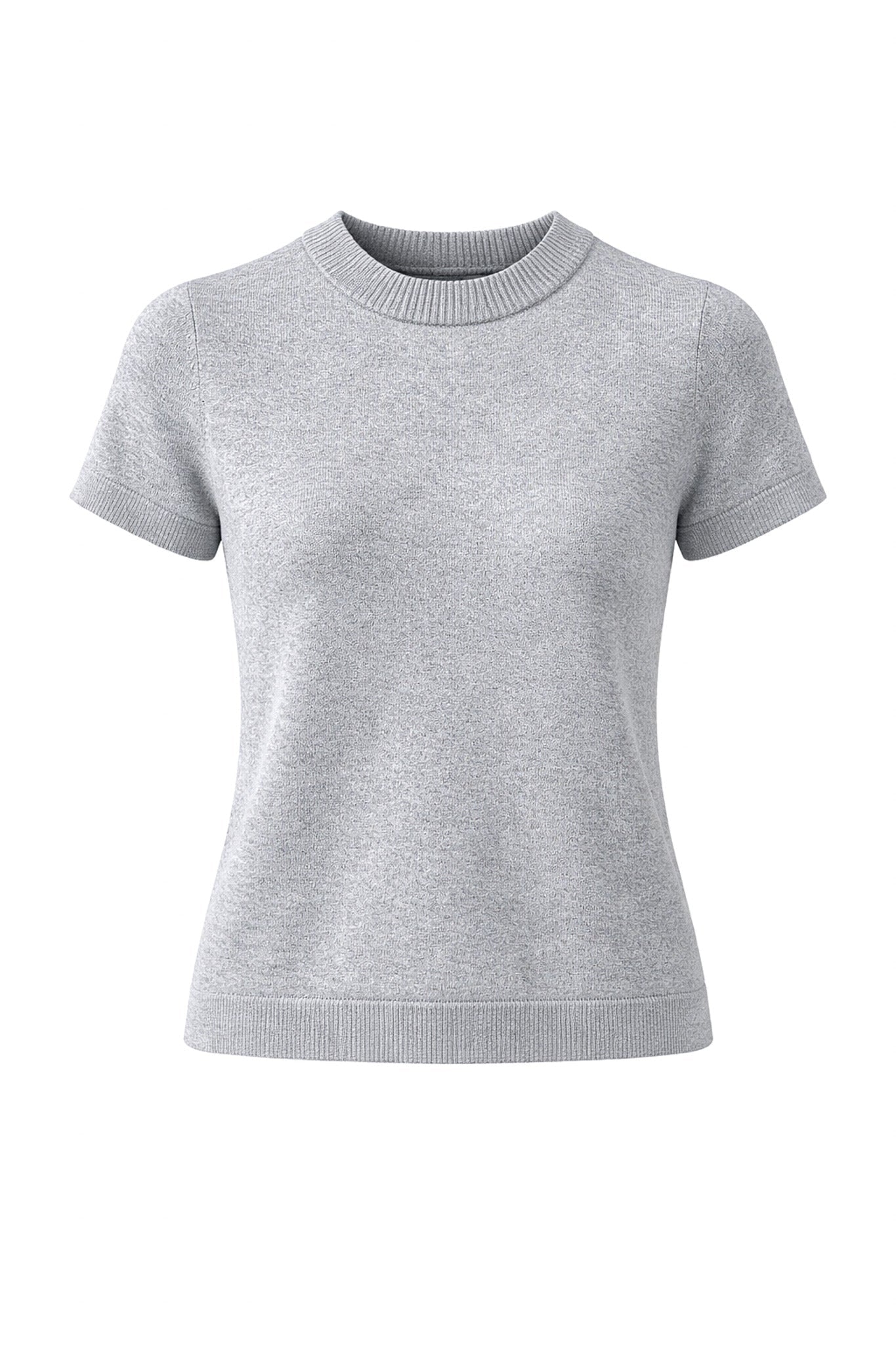 Graues T-Shirt Vera aus Bio-Baumwolle & recyceltem Kaschmir von Pura Clothing